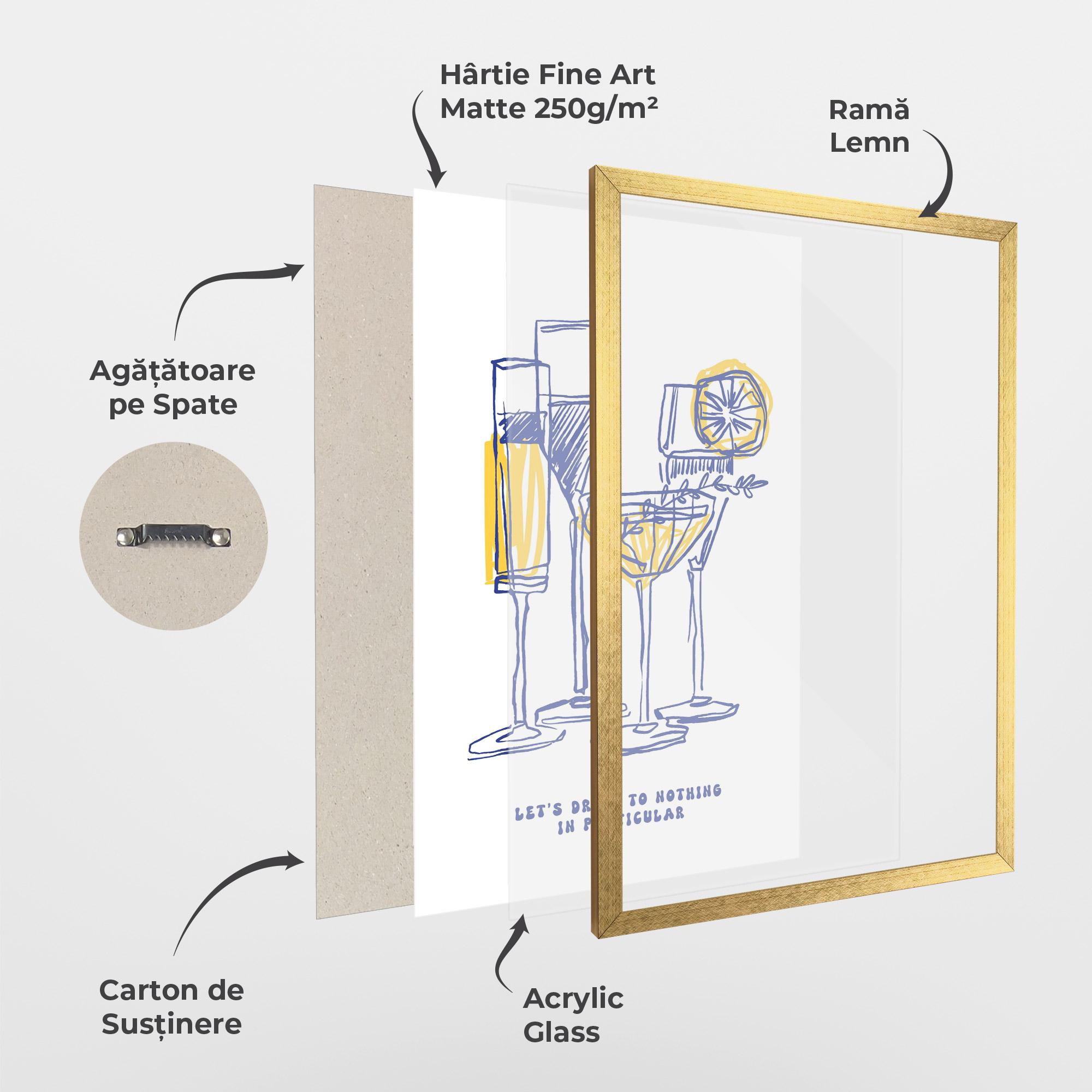 Poster Înrămat Lets Drink mockup 1