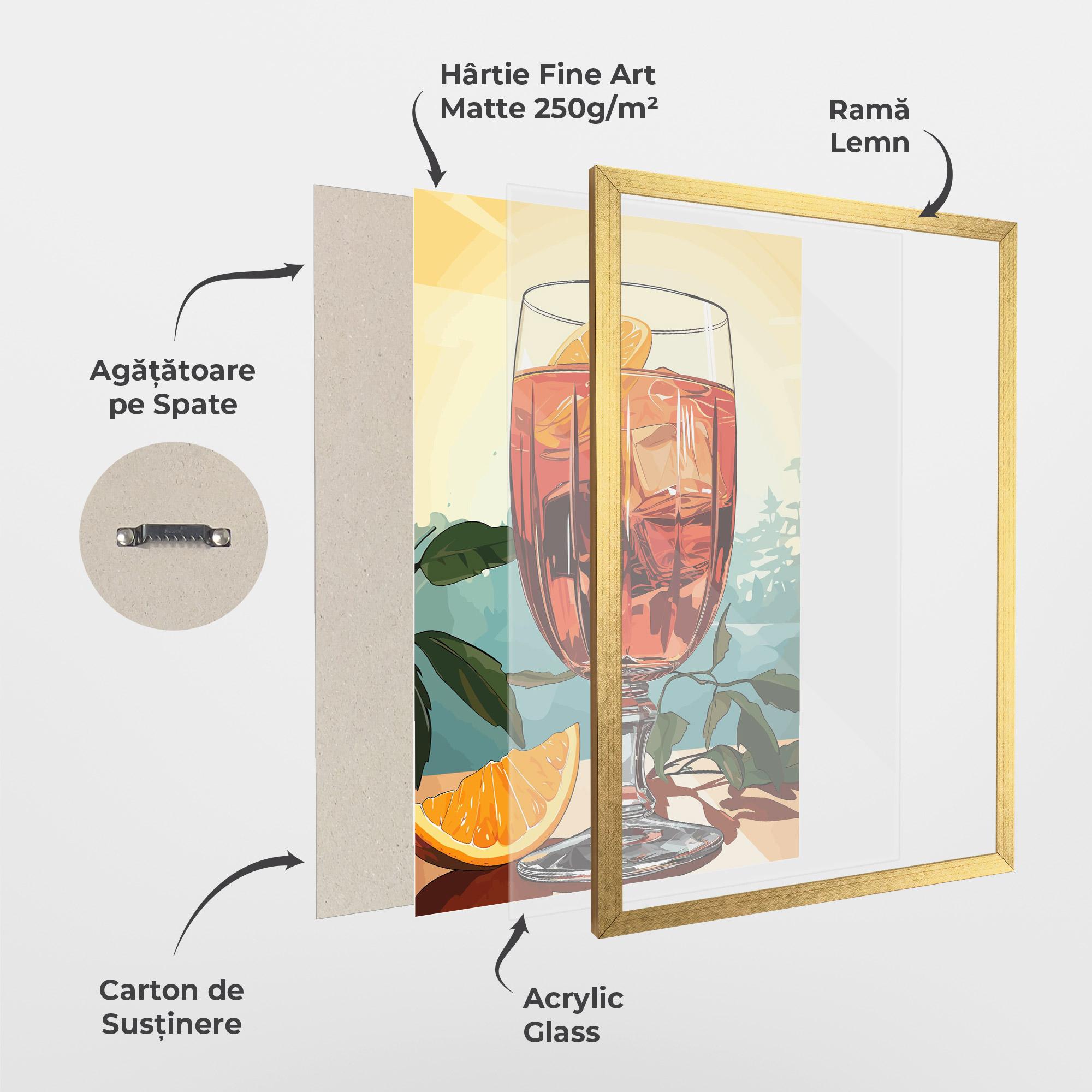 Poster Înrămat Sunrise Cocktail mockup 1