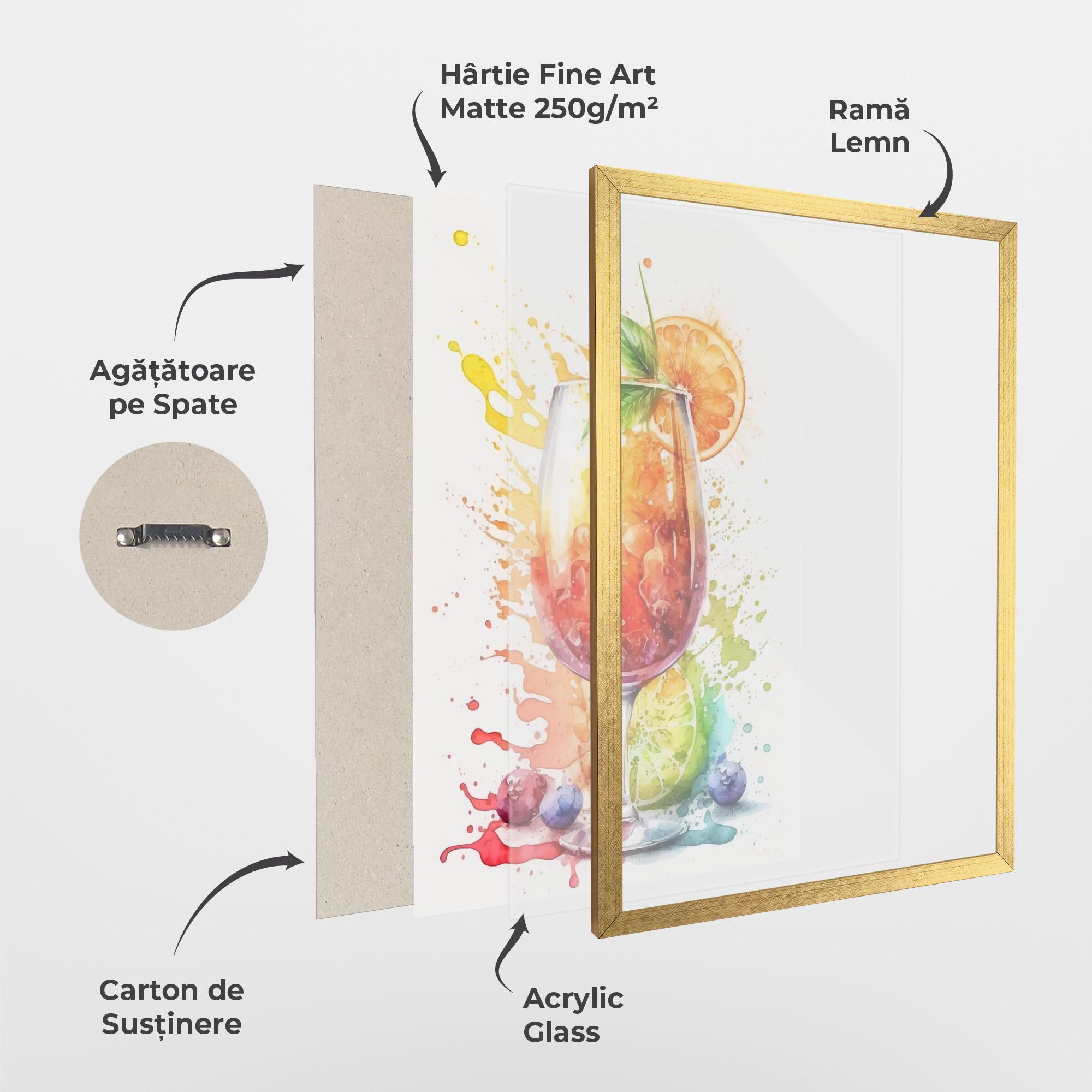 Poster Înrămat Watercolor Juice mockup 1