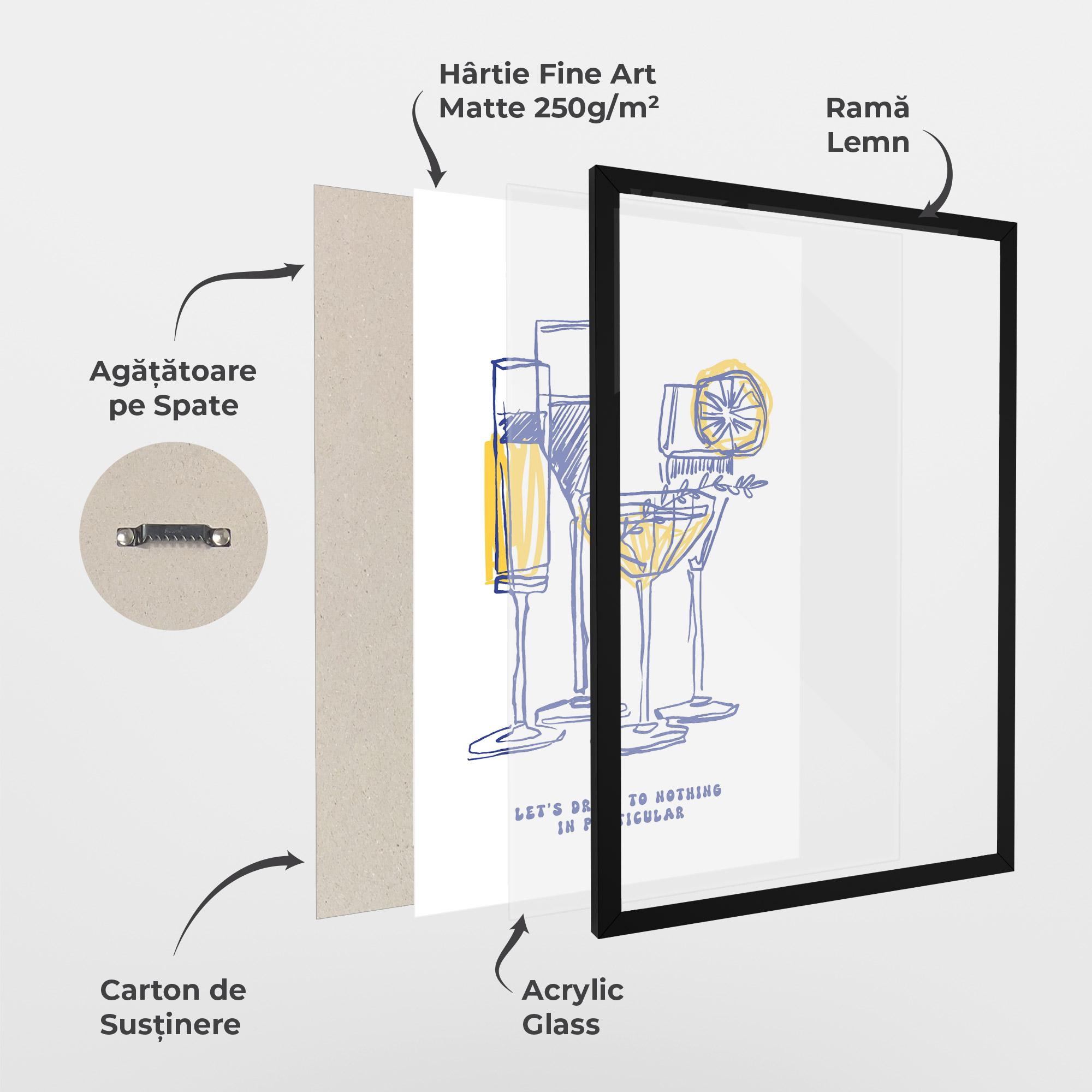 Poster Înrămat Lets Drink mockup 1