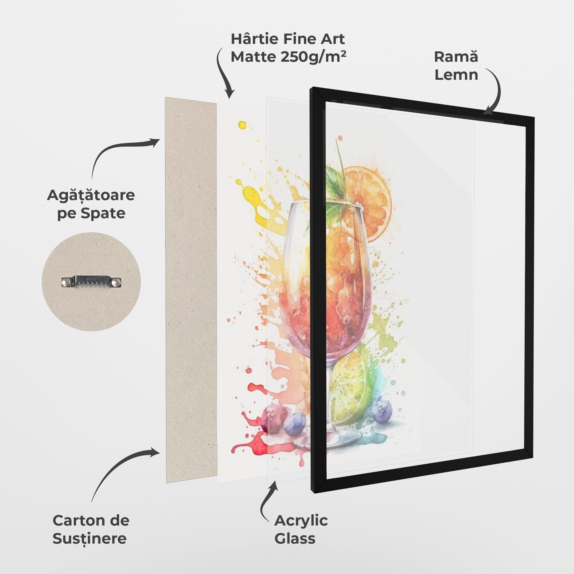 Poster Înrămat Watercolor Juice mockup 1