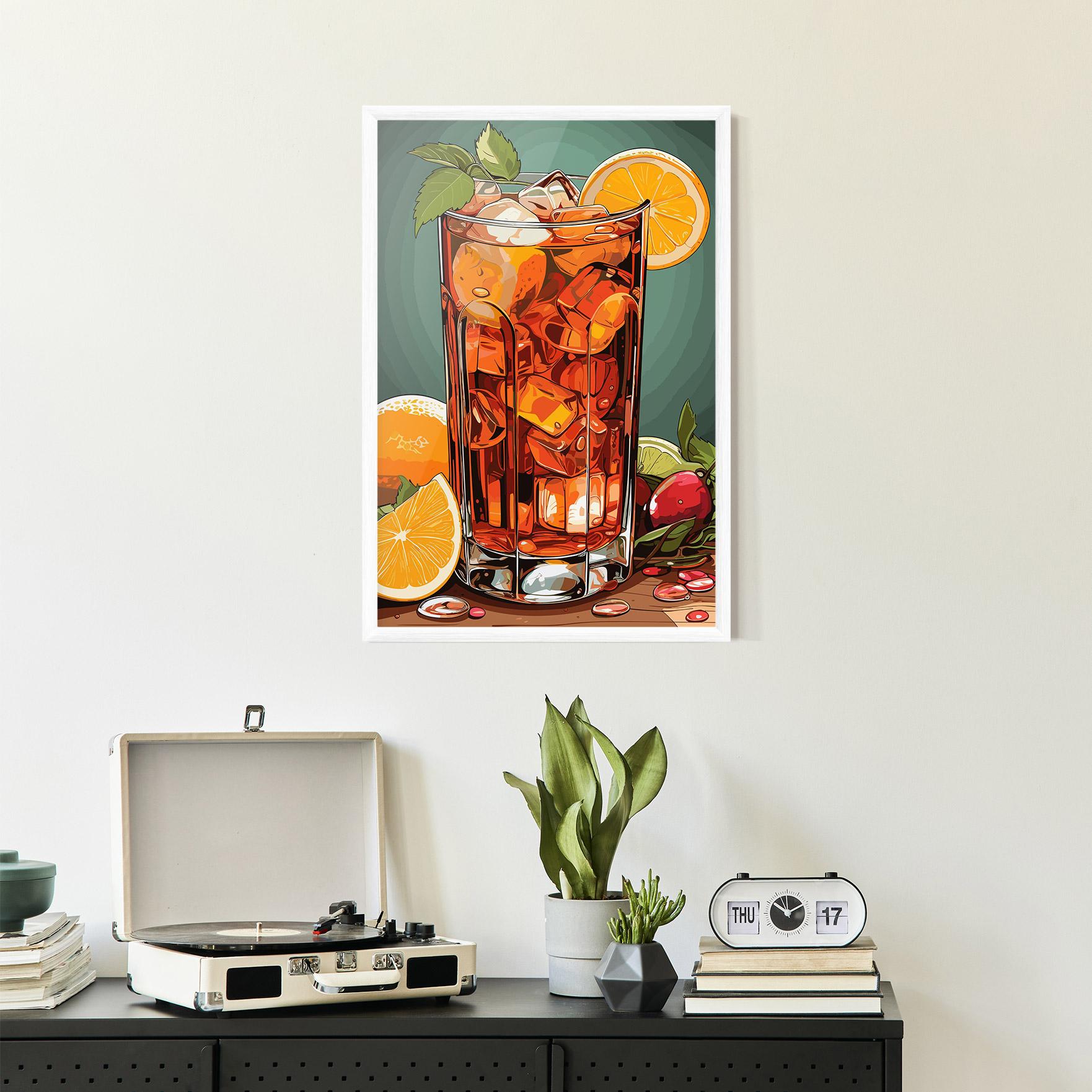 Poster Înrămat Brown Cocktail mockup 2