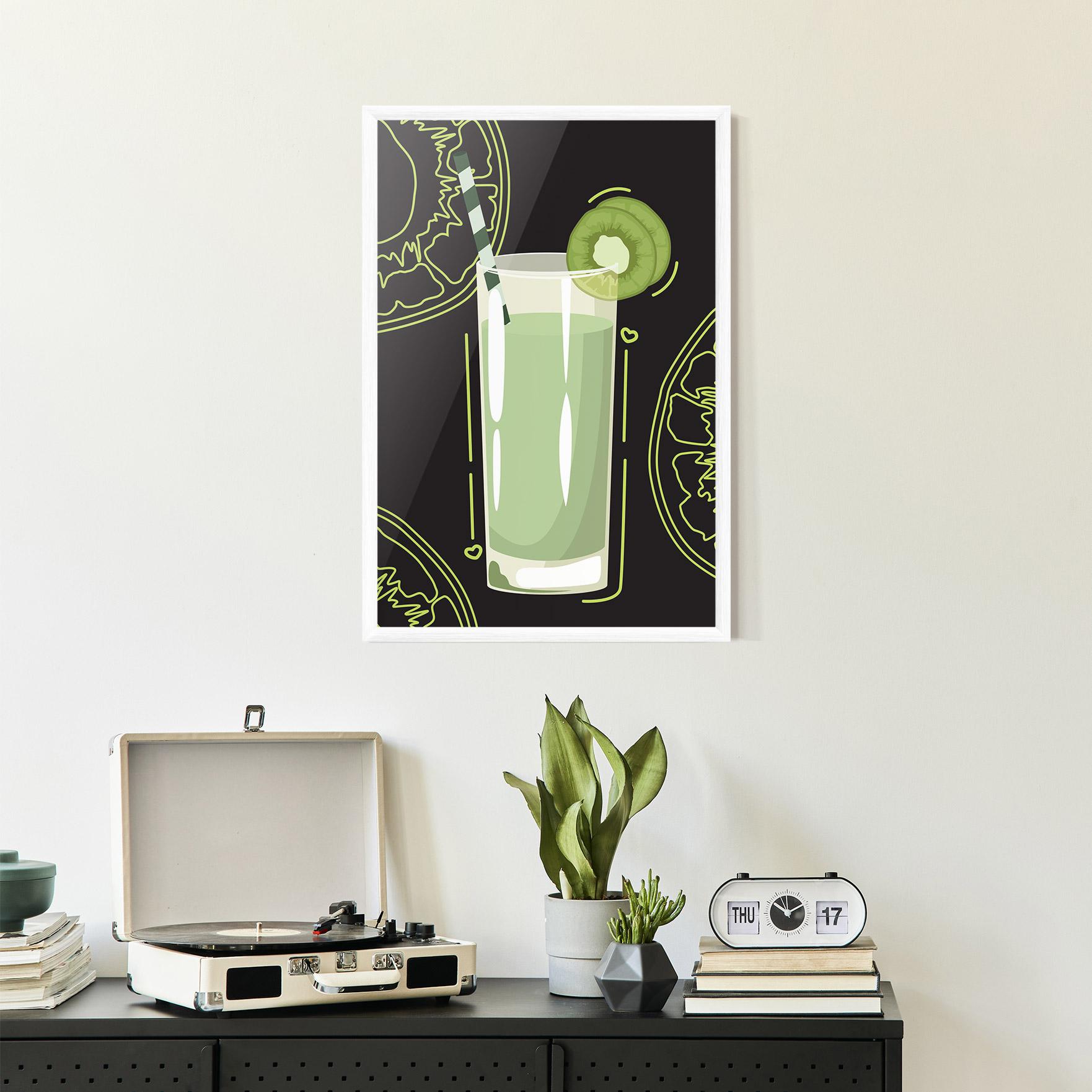 Poster Înrămat Kiwi Drink mockup 2