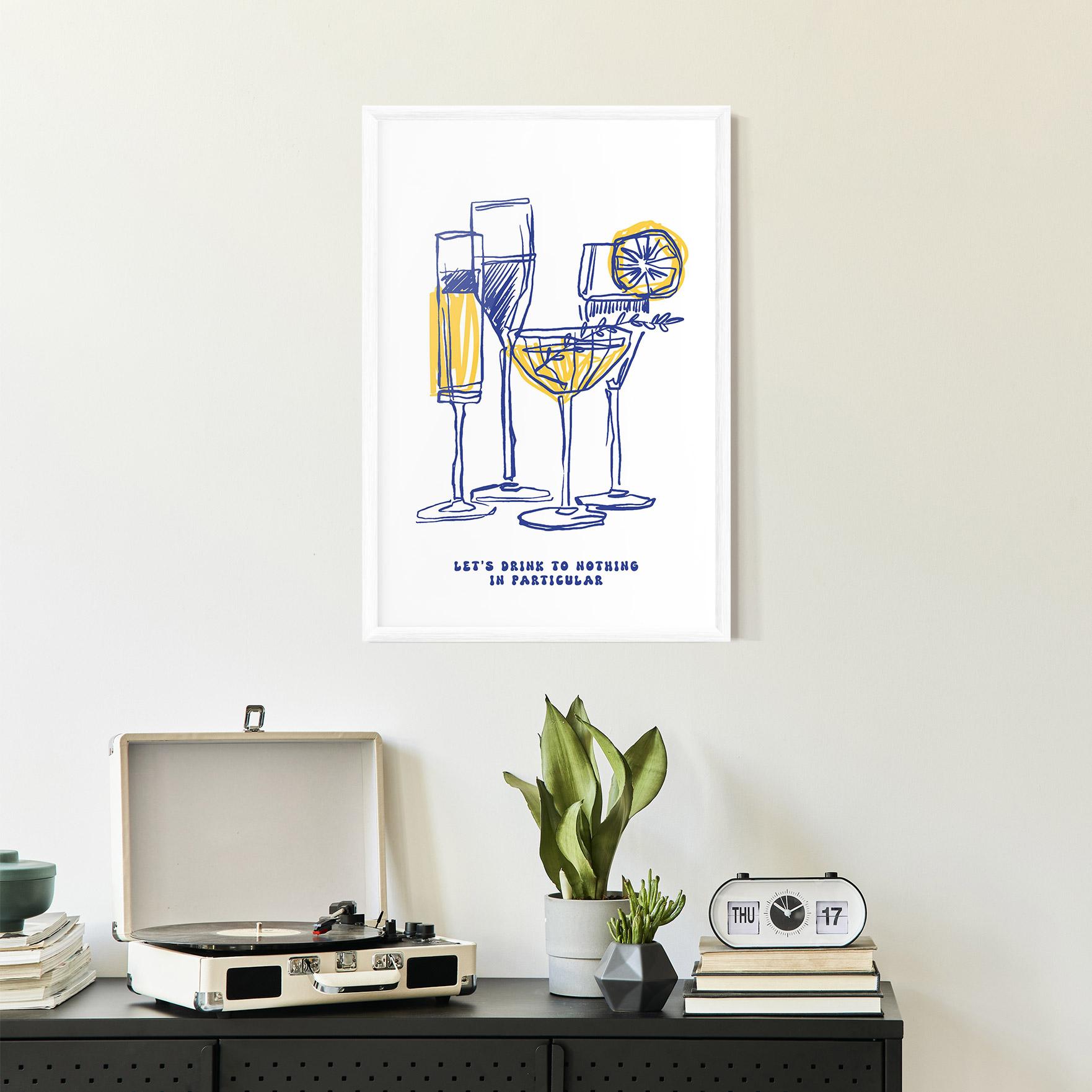 Poster Înrămat Lets Drink mockup 2