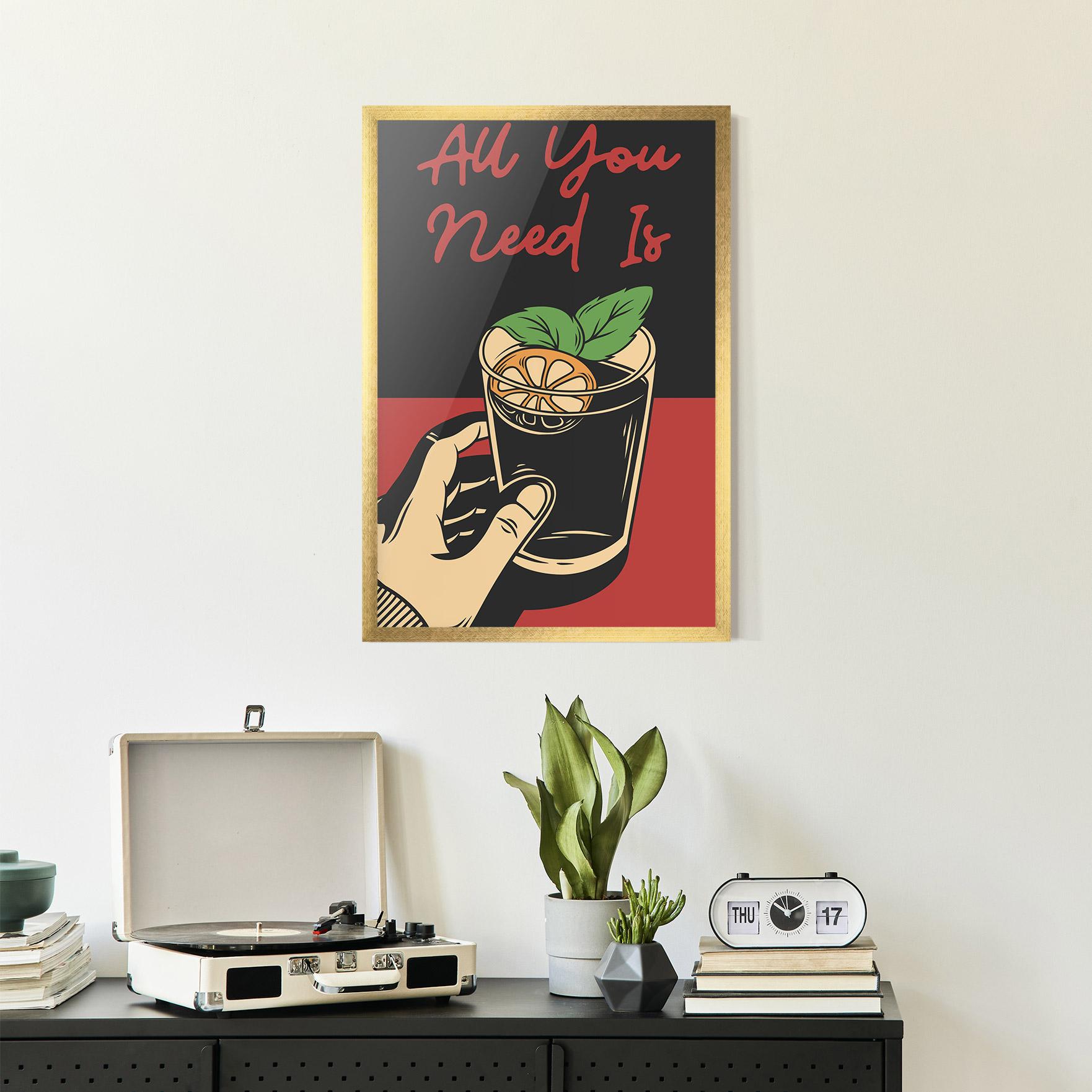 Poster Înrămat All U Need mockup 2