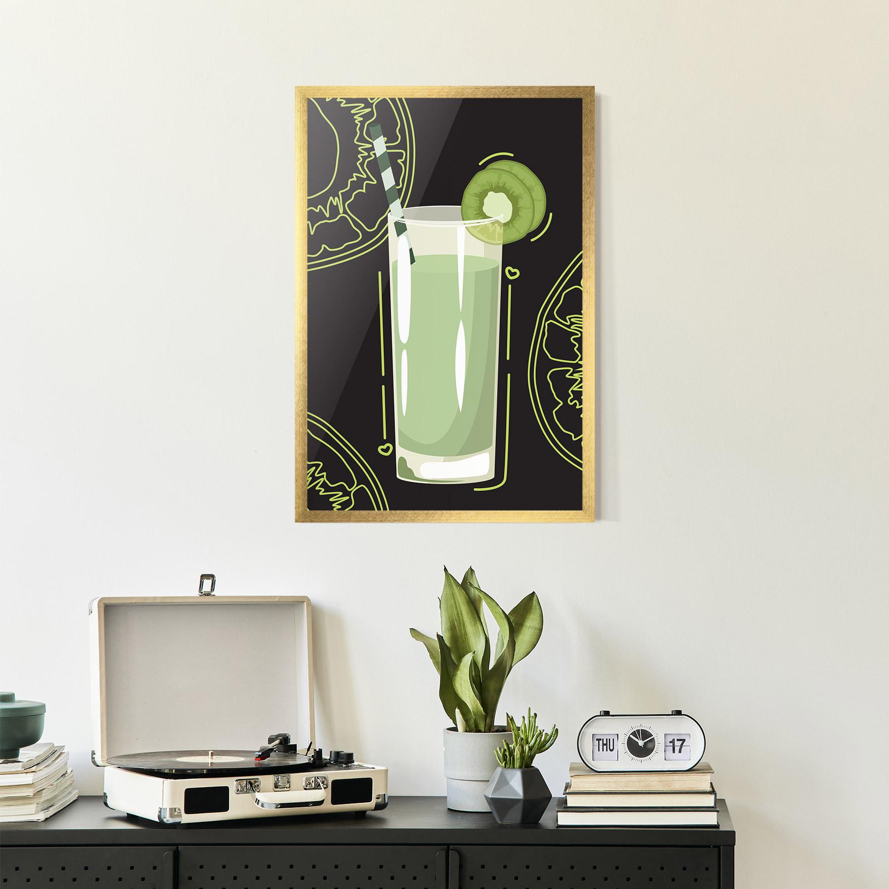 Poster Înrămat Kiwi Drink mockup 2
