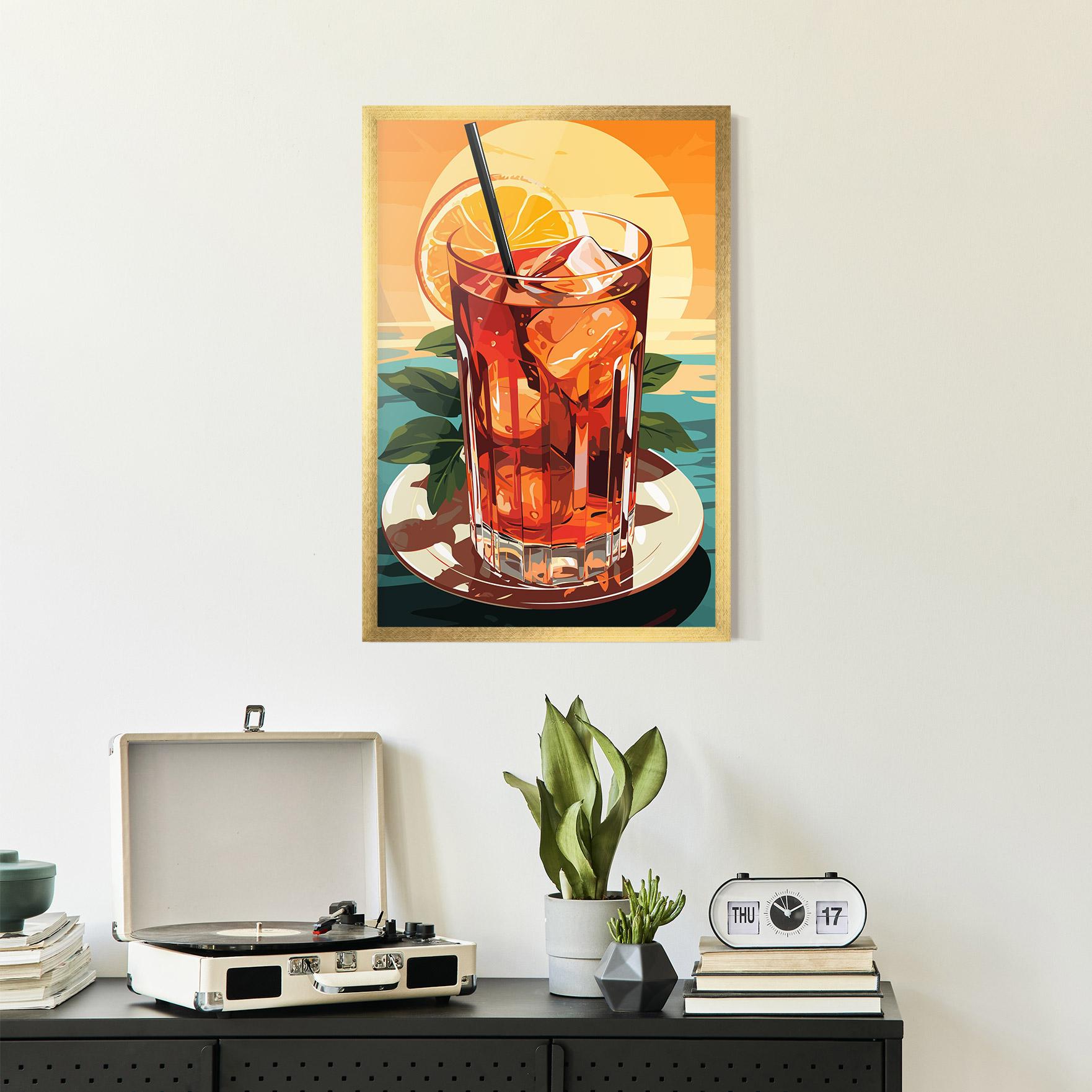 Poster Înrămat Sunset Cocktail mockup 2