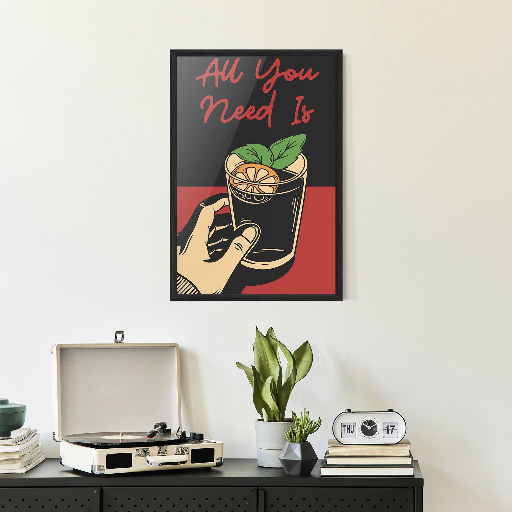 Poster Înrămat All U Need mockup 2