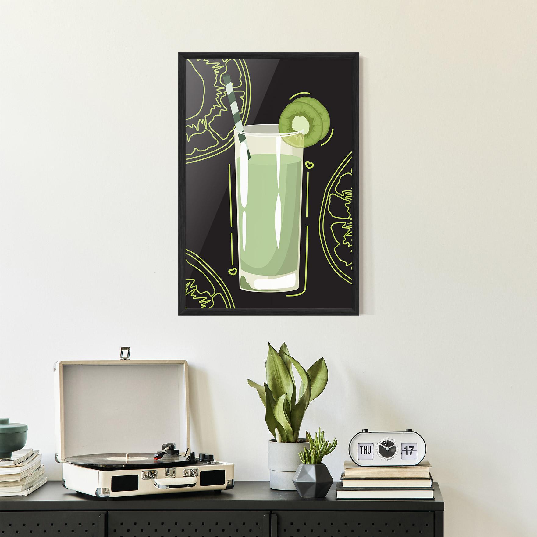 Poster Înrămat Kiwi Drink mockup 2