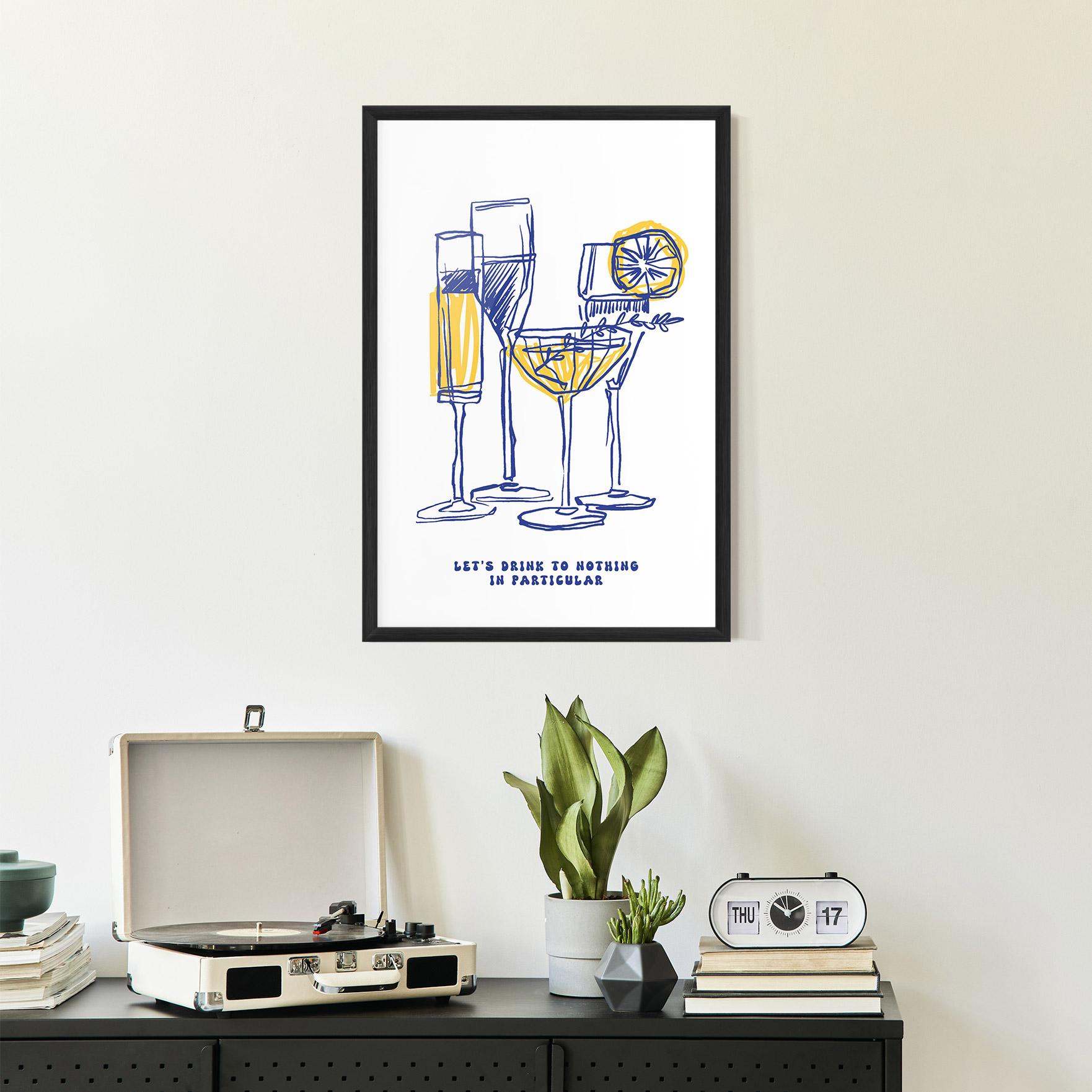 Poster Înrămat Lets Drink mockup 2