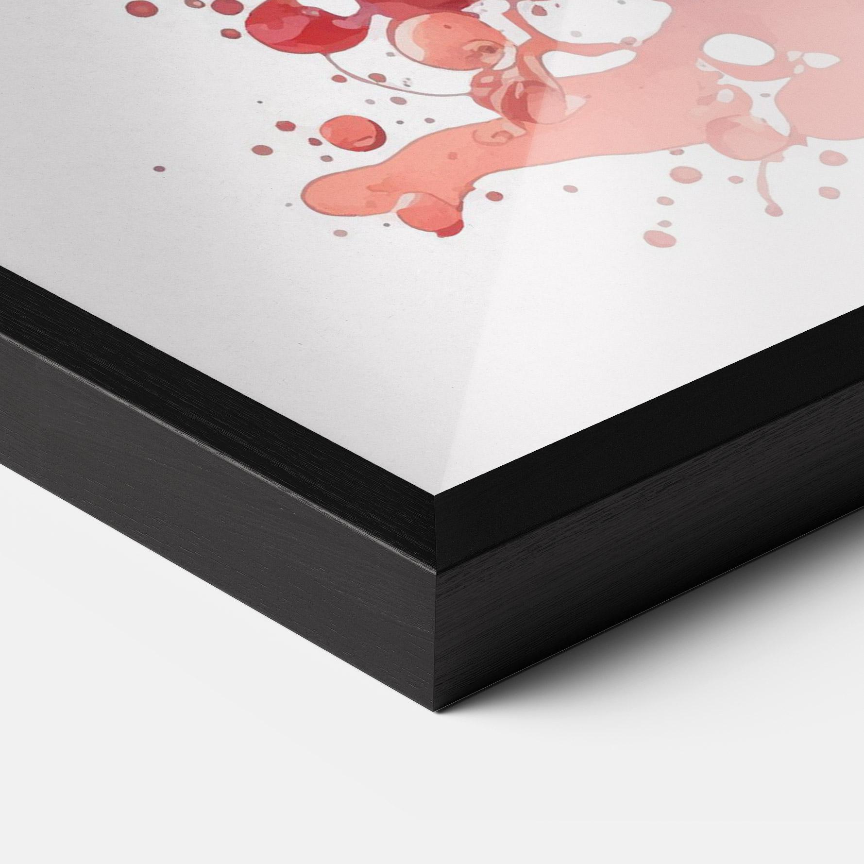 Poster Înrămat Watercolor Drink mockup 3