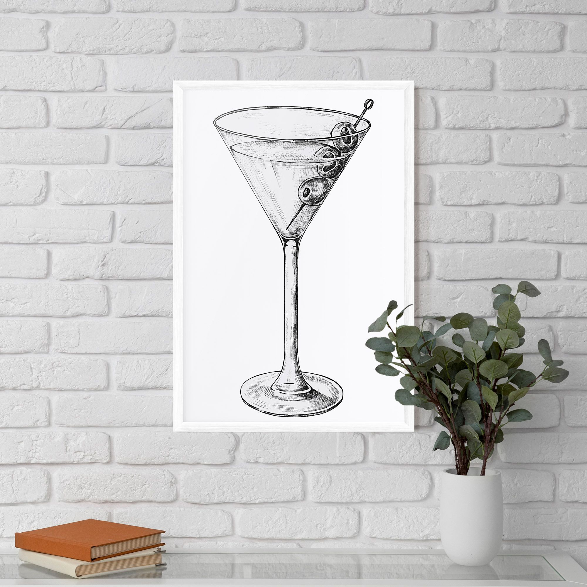 Hand Drawn Glass mockup 5