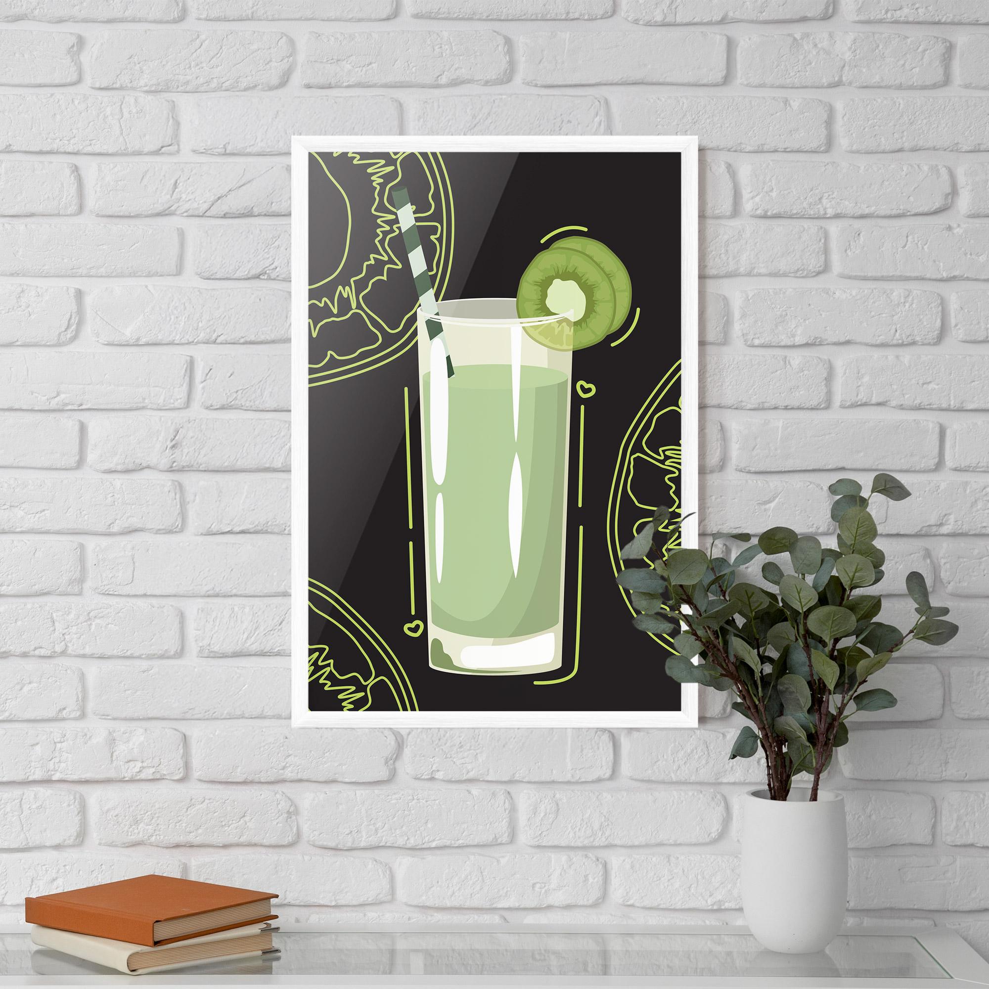 Poster Înrămat Kiwi Drink mockup 5