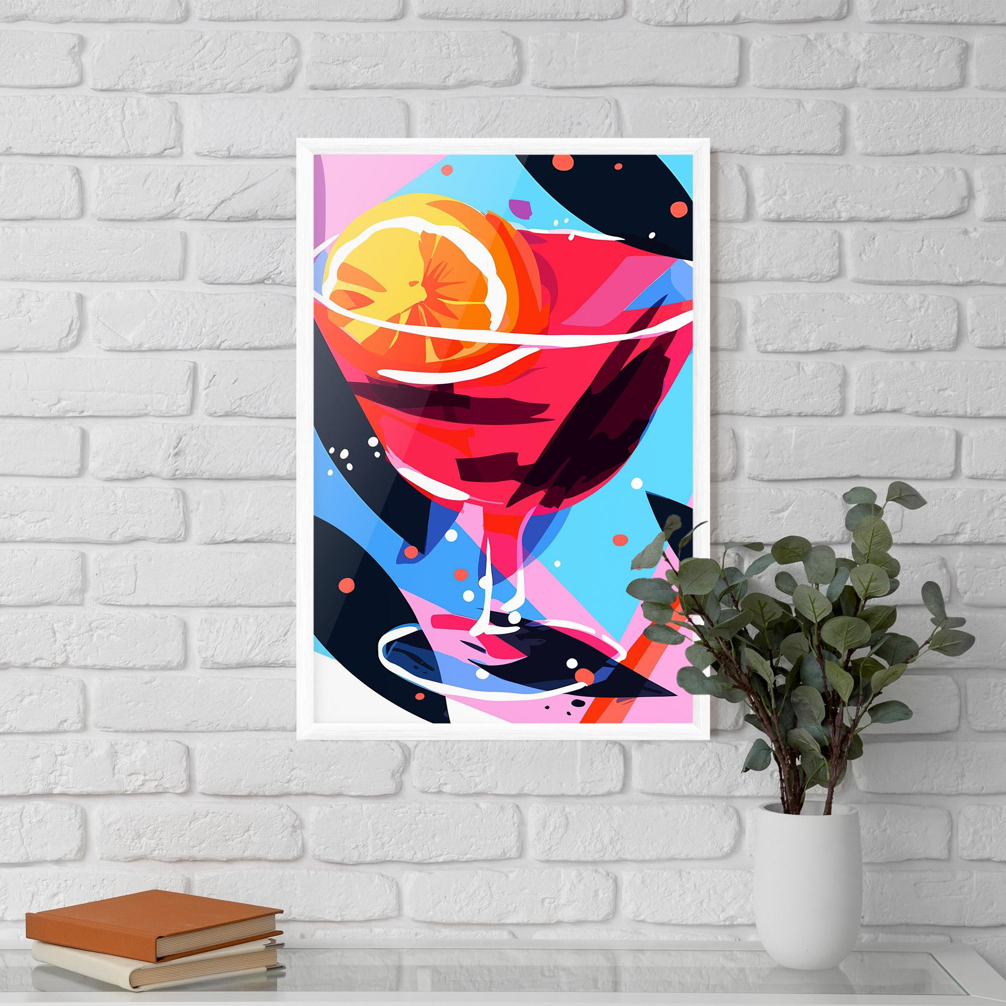 Poster Înrămat Red Cocktail Art mockup 5