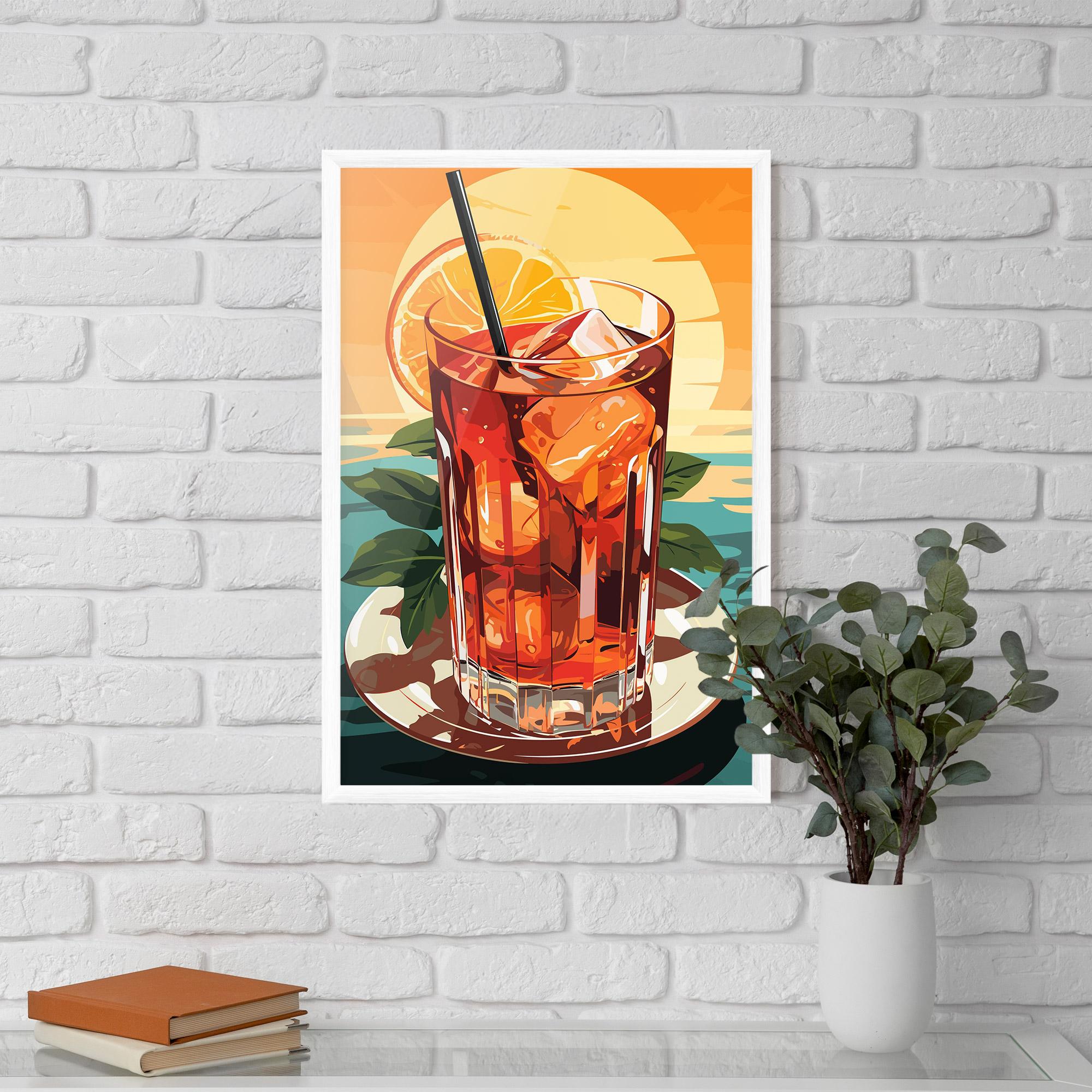 Poster Înrămat Sunset Cocktail mockup 5
