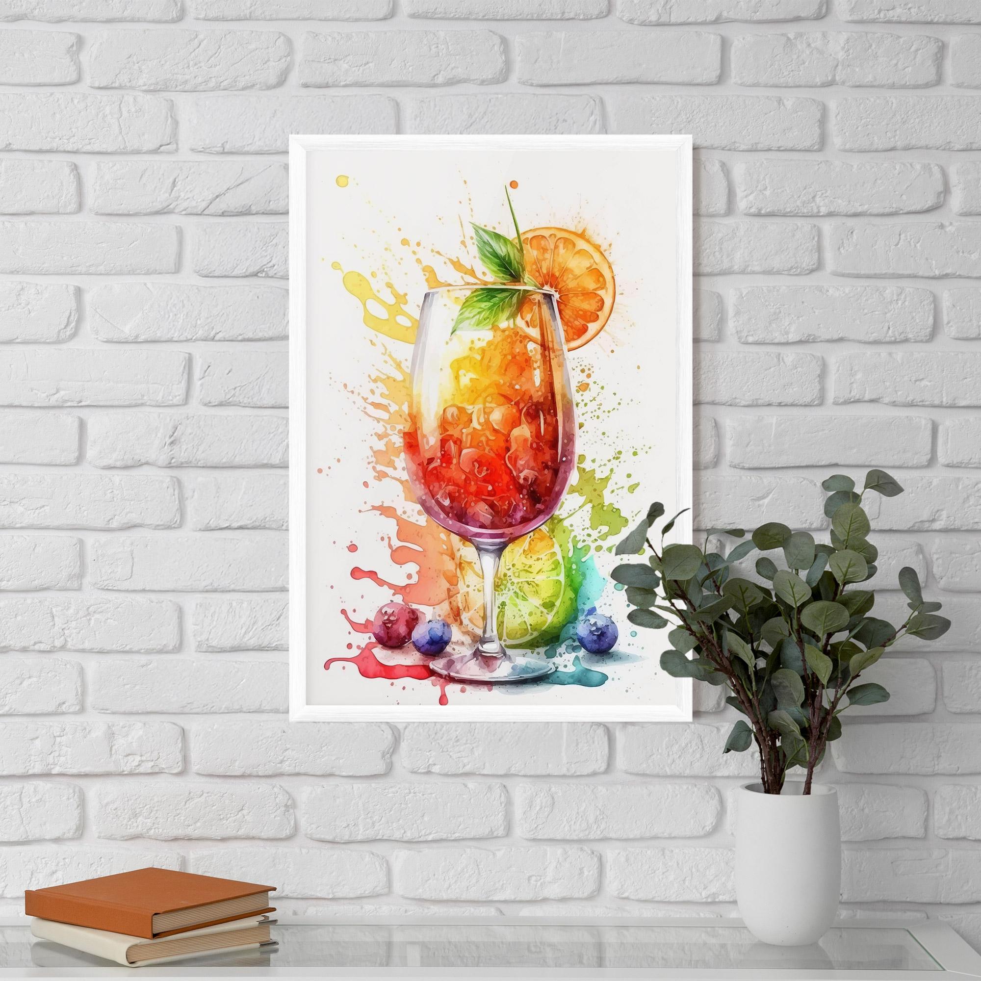 Poster Înrămat Watercolor Juice mockup 5