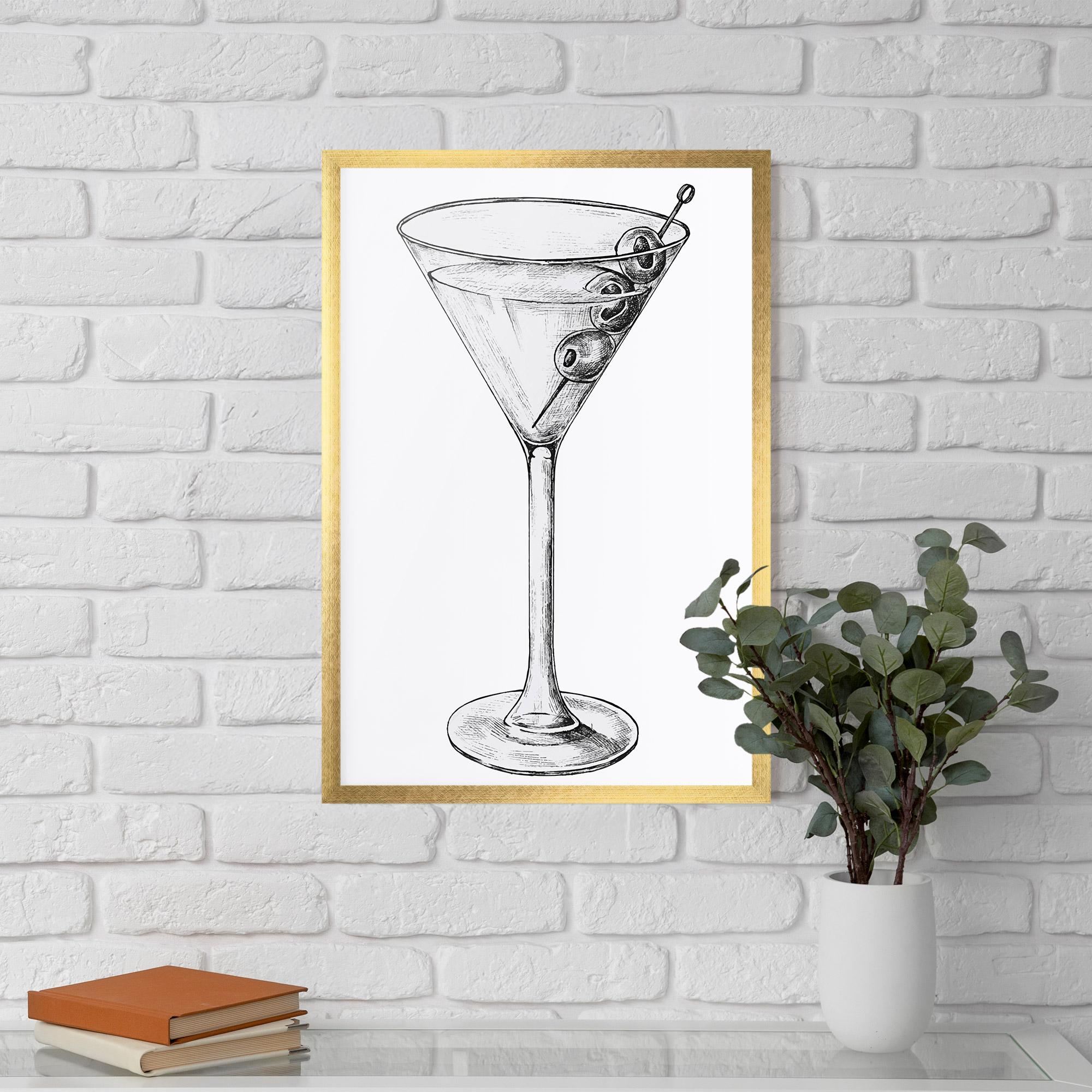 Poster Înrămat Hand Drawn Glass mockup 5