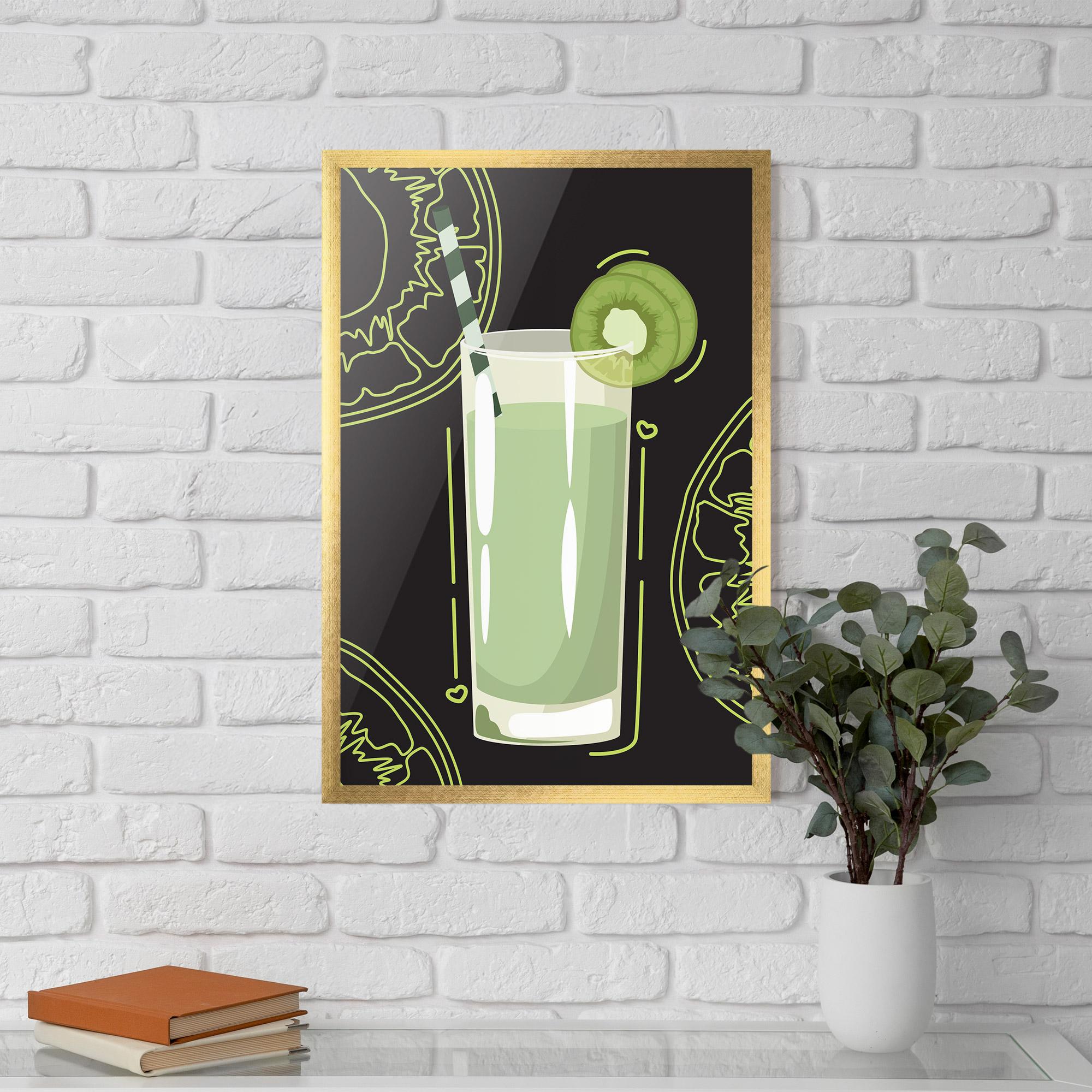Poster Înrămat Kiwi Drink mockup 5