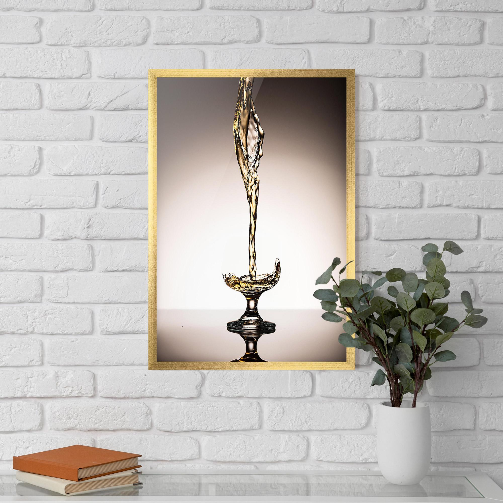 Poster Înrămat White Wine Splash mockup 5