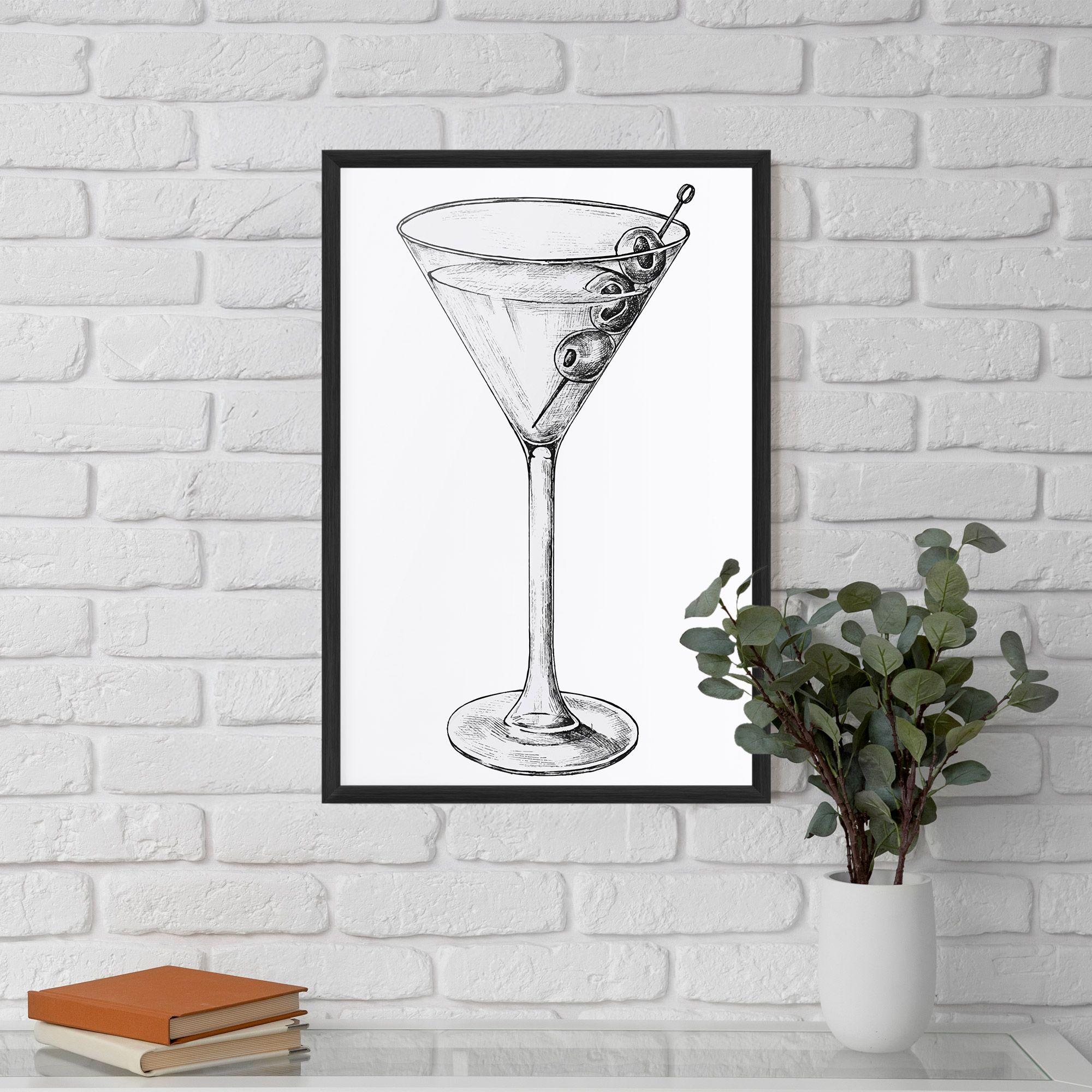 Hand Drawn Glass mockup 5