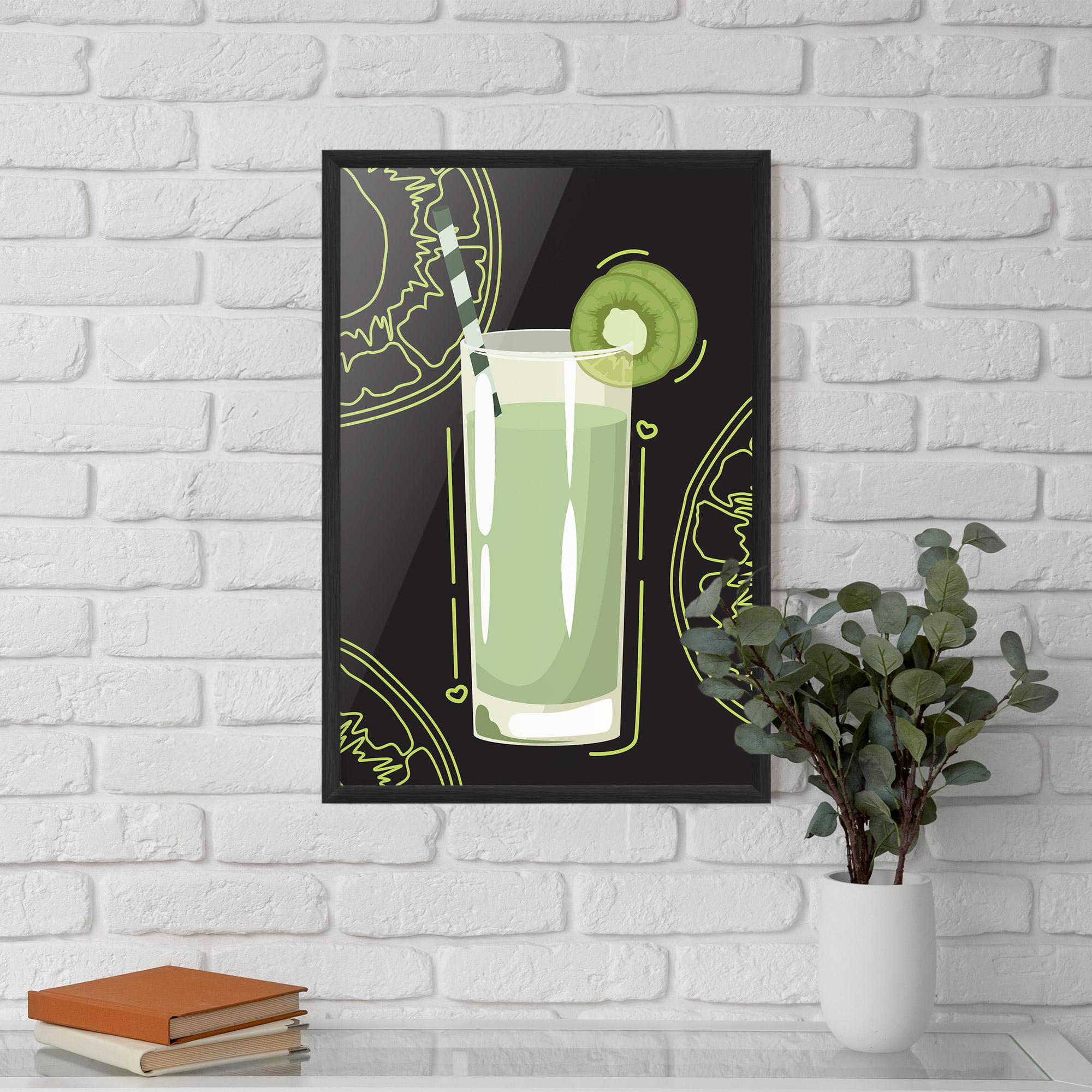 Poster Înrămat Kiwi Drink mockup 5
