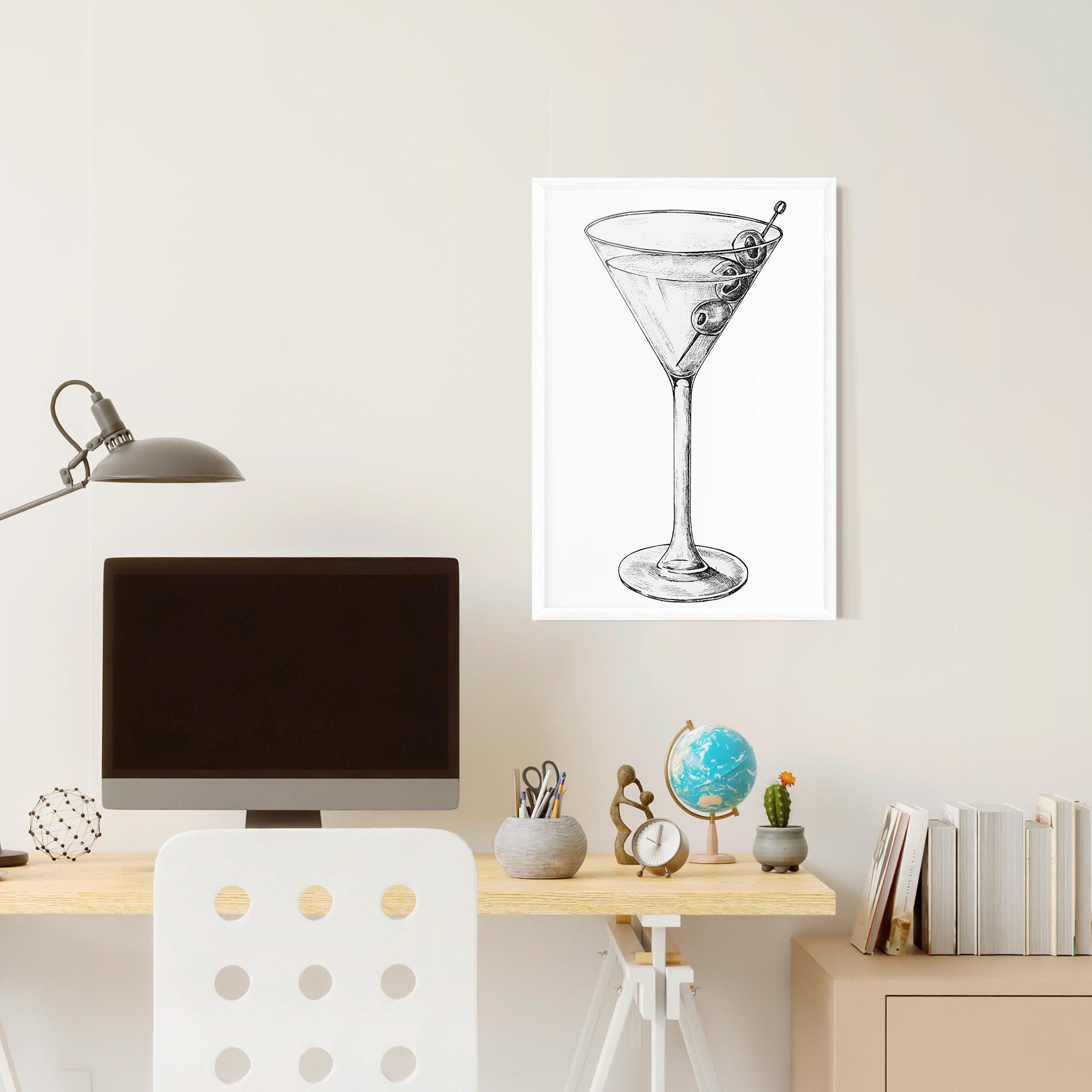 Poster Înrămat Hand Drawn Glass mockup 6