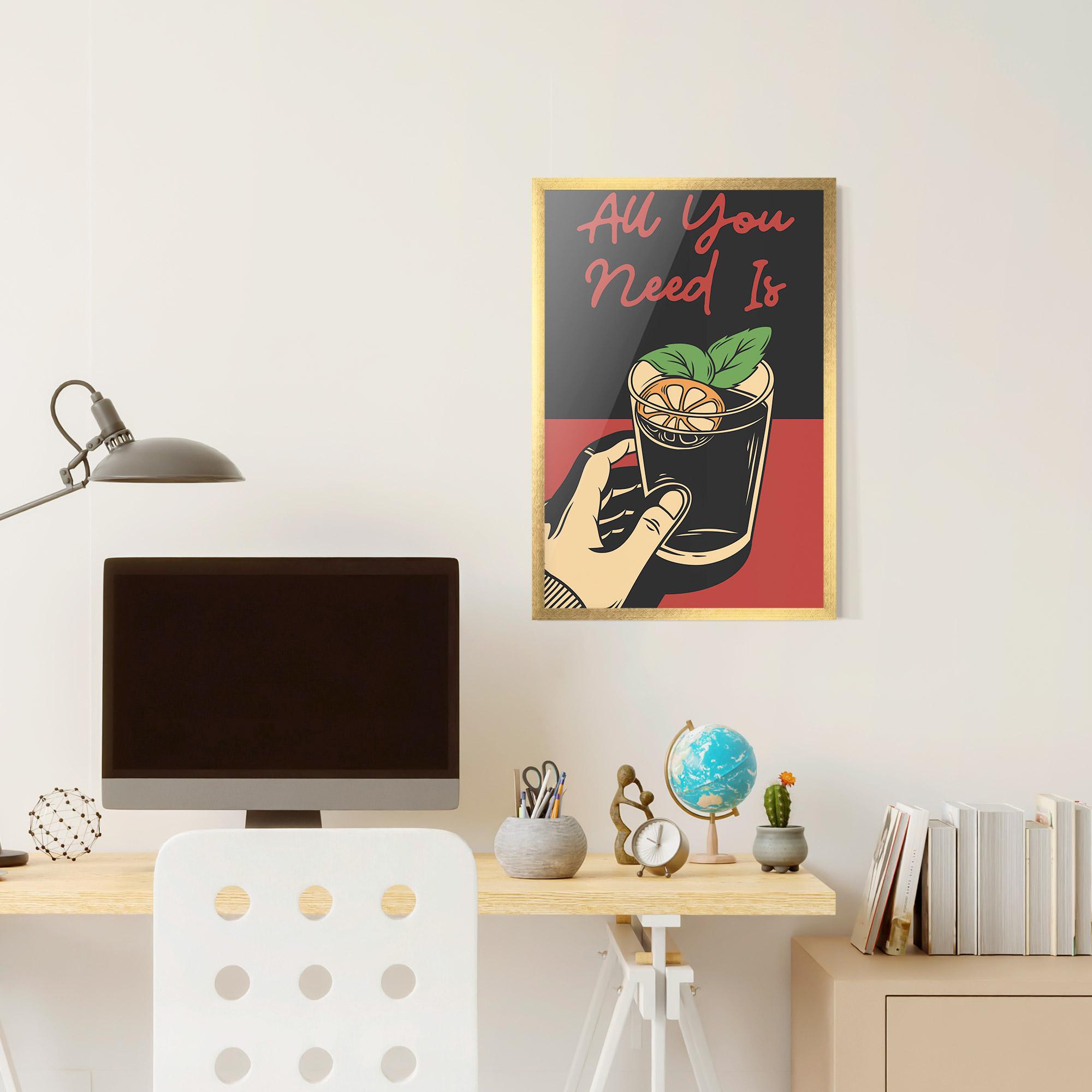 Poster Înrămat All U Need mockup 6