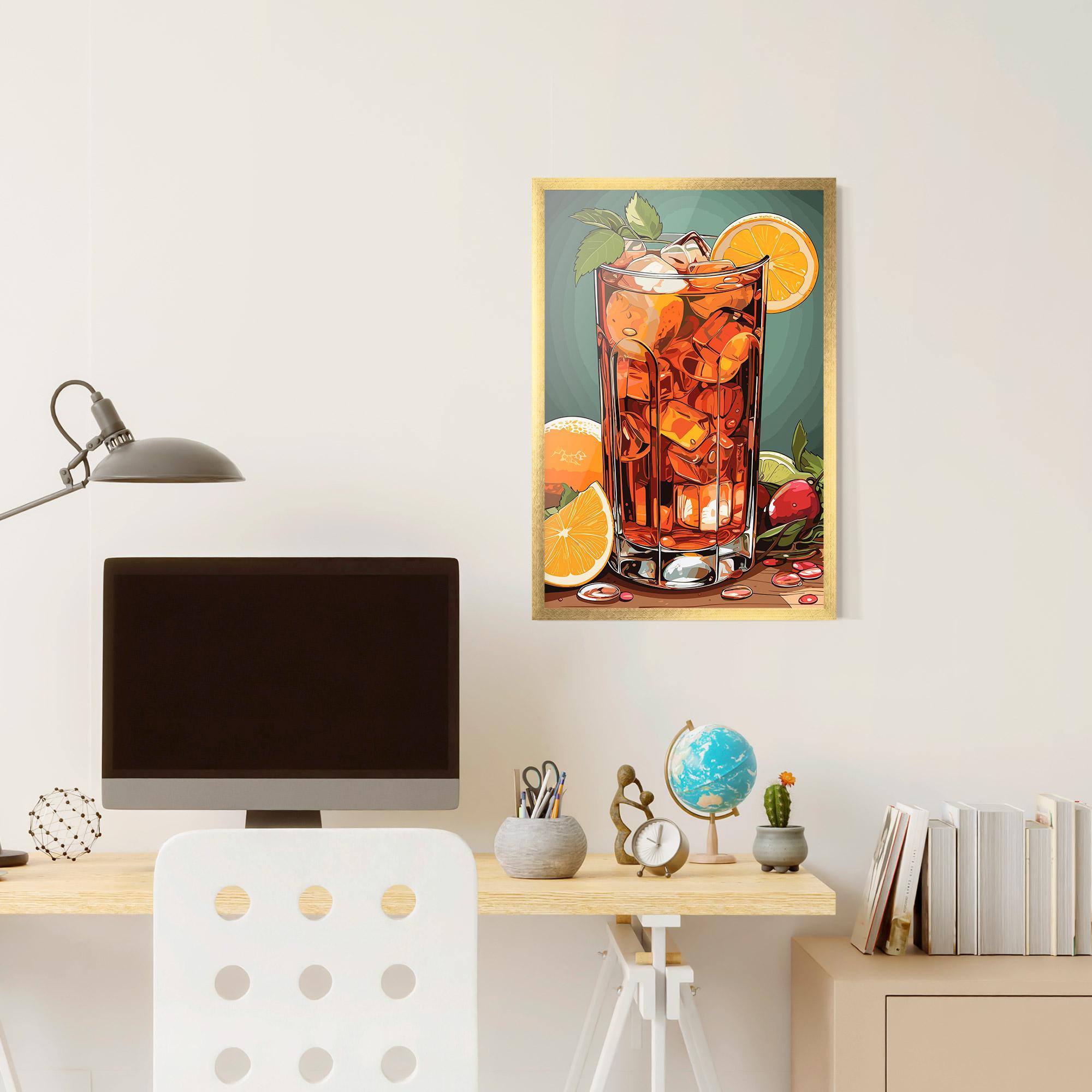 Poster Înrămat Brown Cocktail mockup 6
