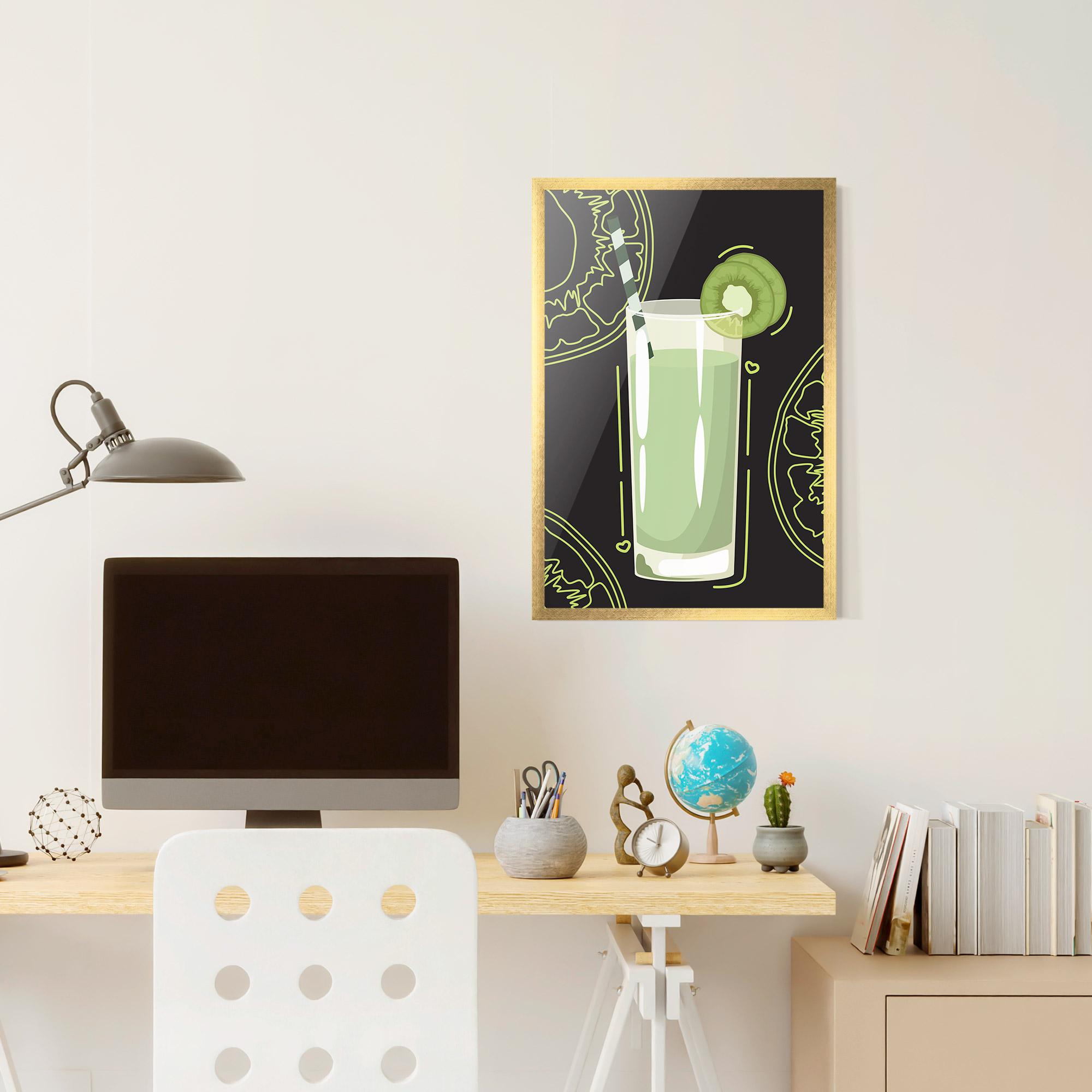 Poster Înrămat Kiwi Drink mockup 6