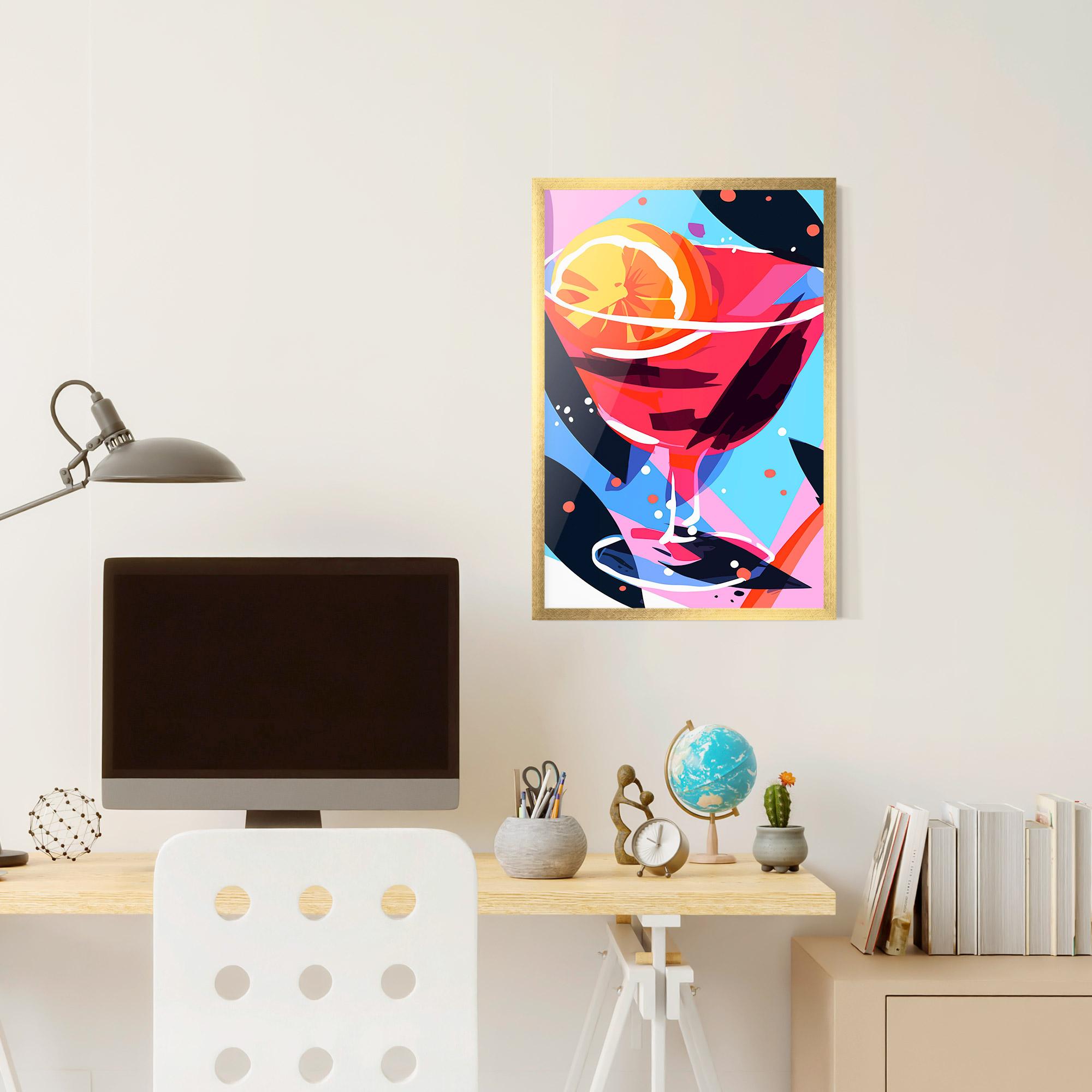 Poster Înrămat Red Cocktail Art mockup 6