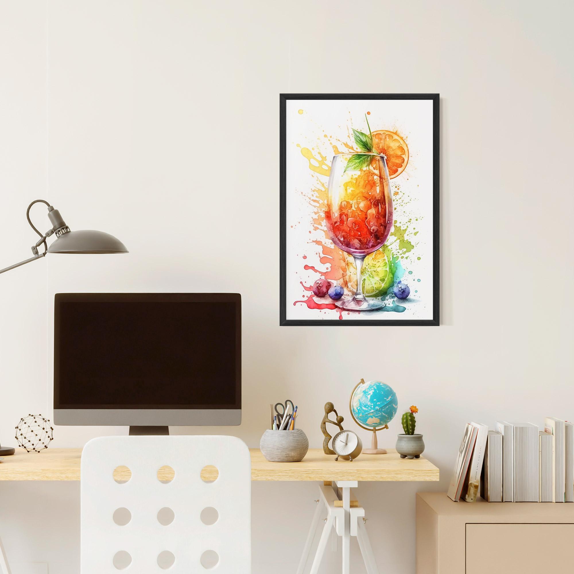 Poster Înrămat Watercolor Juice mockup 6