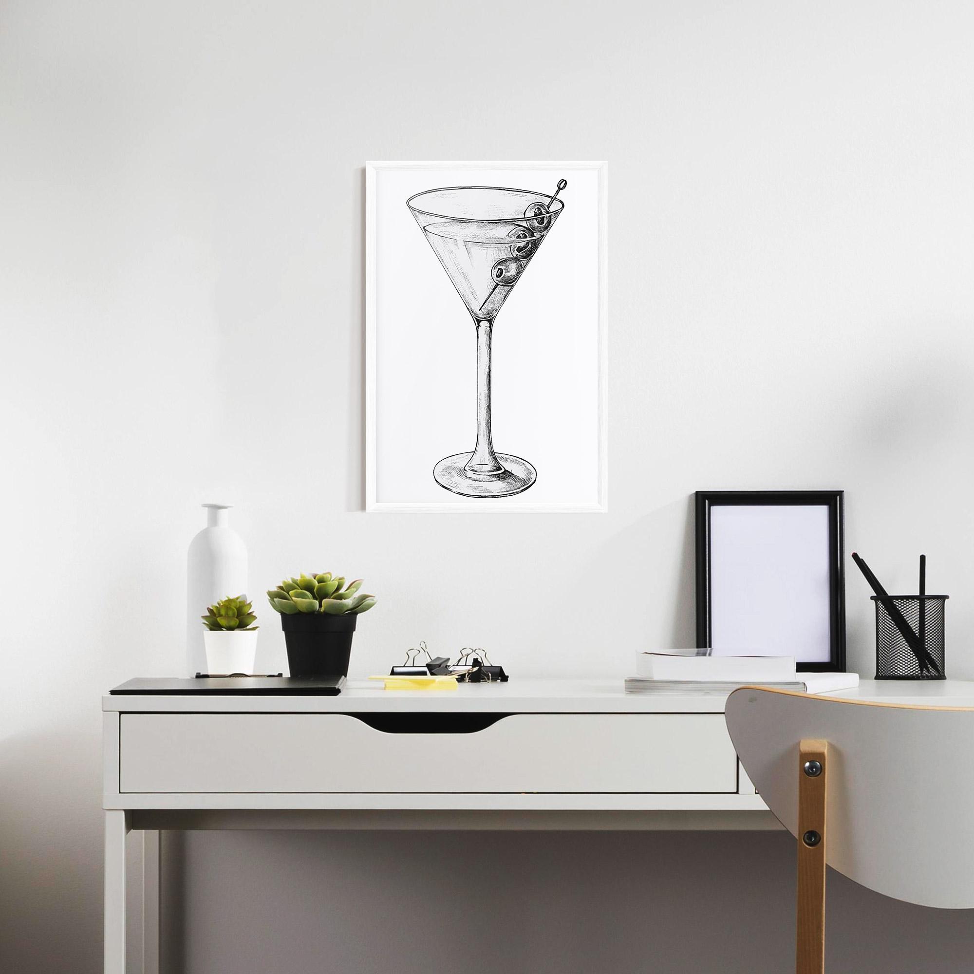 Poster Înrămat Hand Drawn Glass mockup 7
