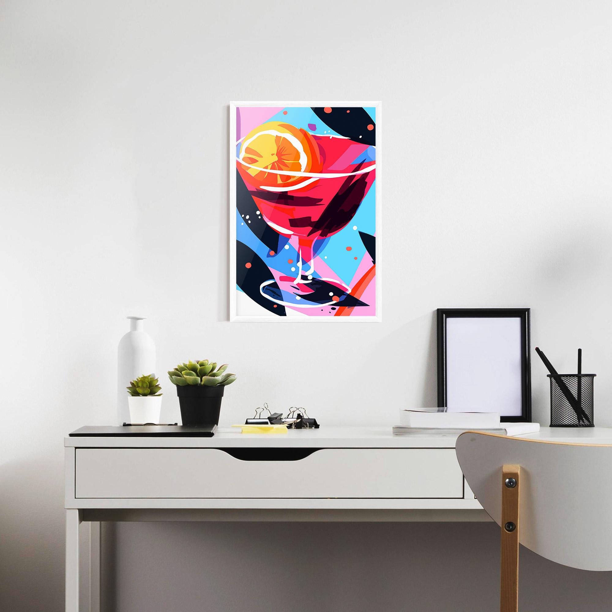 Poster Înrămat Red Cocktail Art mockup 7