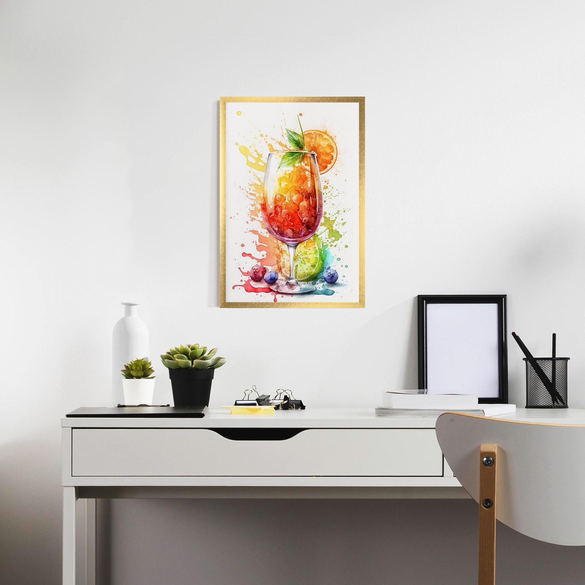 Poster Înrămat Watercolor Juice mockup 7