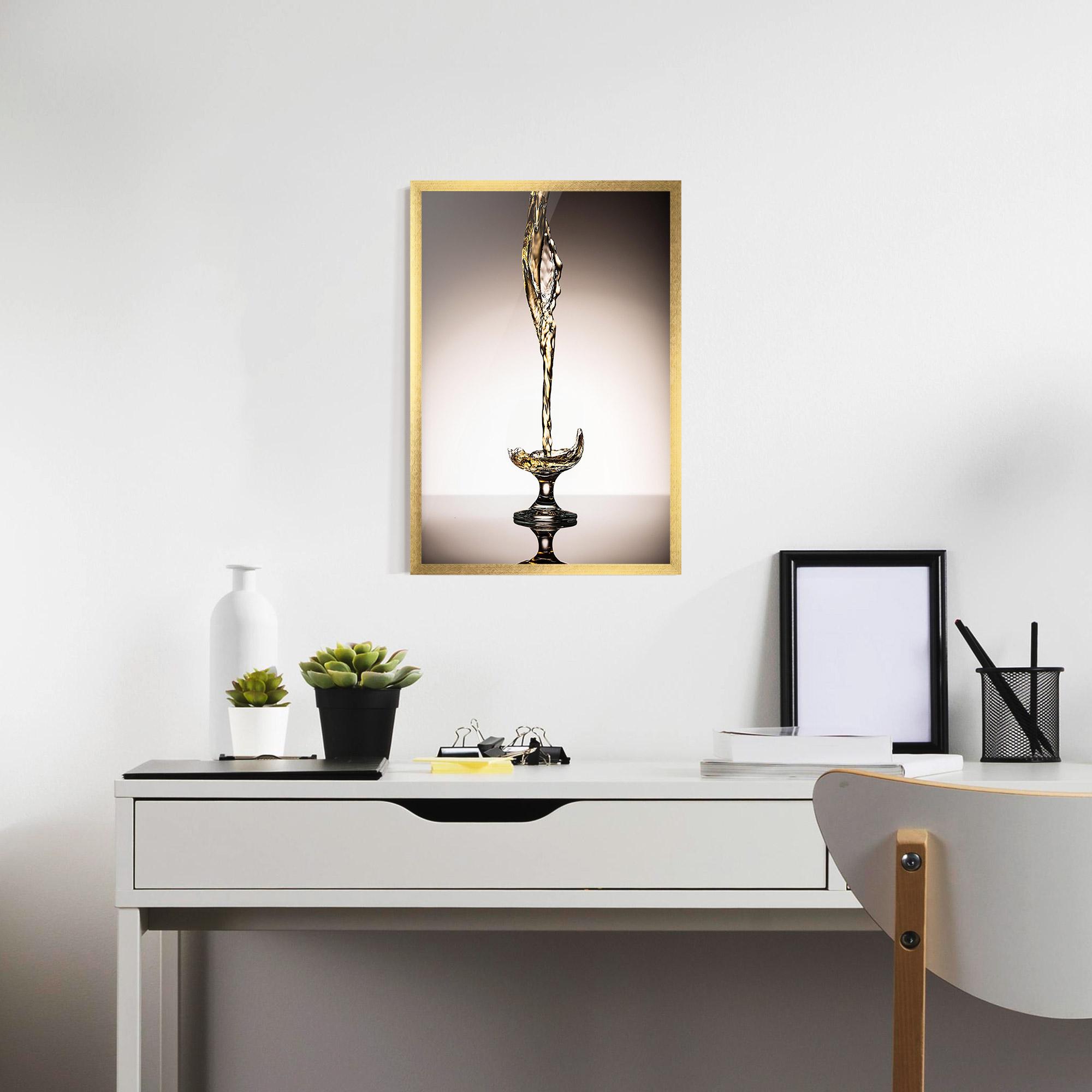 Poster Înrămat White Wine Splash mockup 7