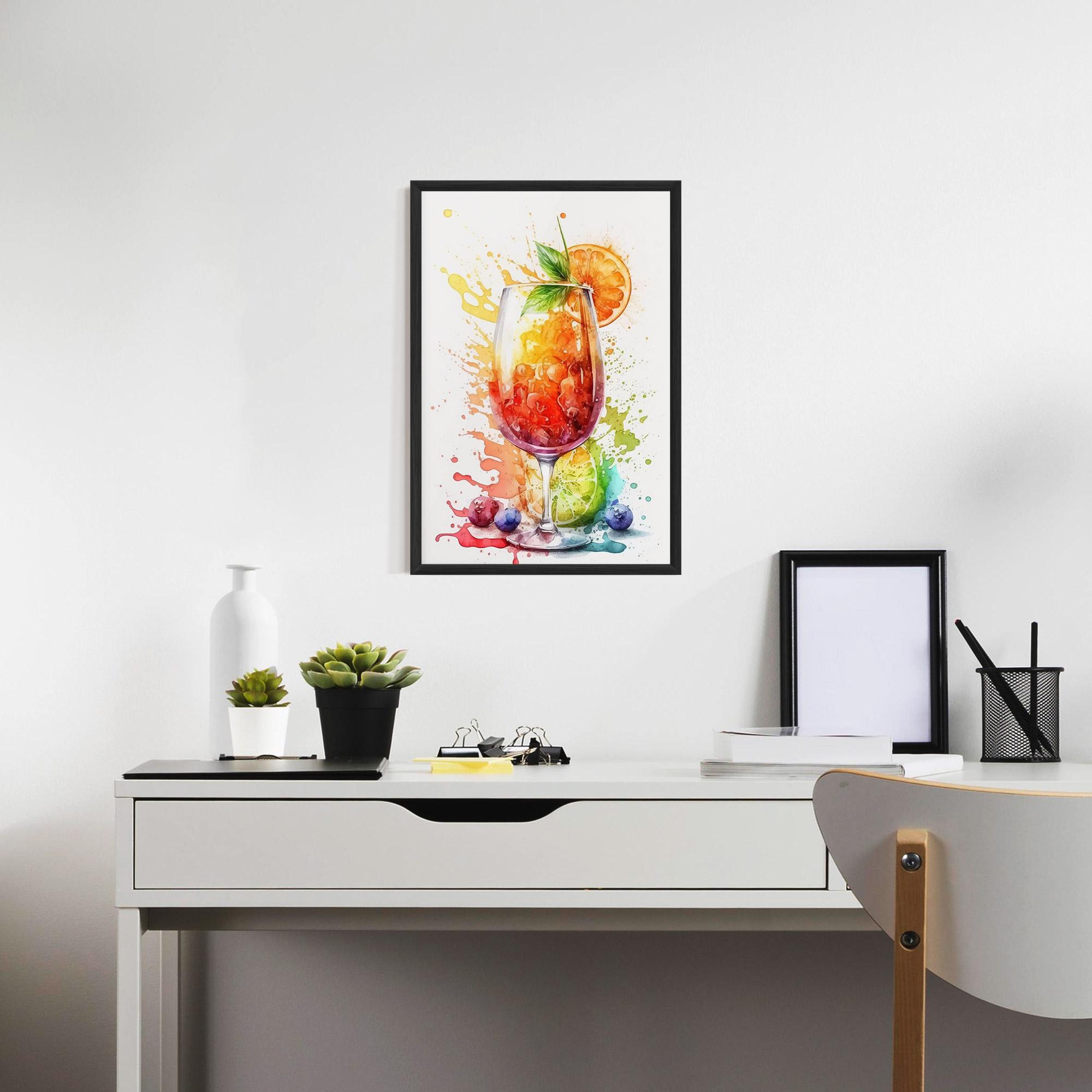 Poster Înrămat Watercolor Juice mockup 7