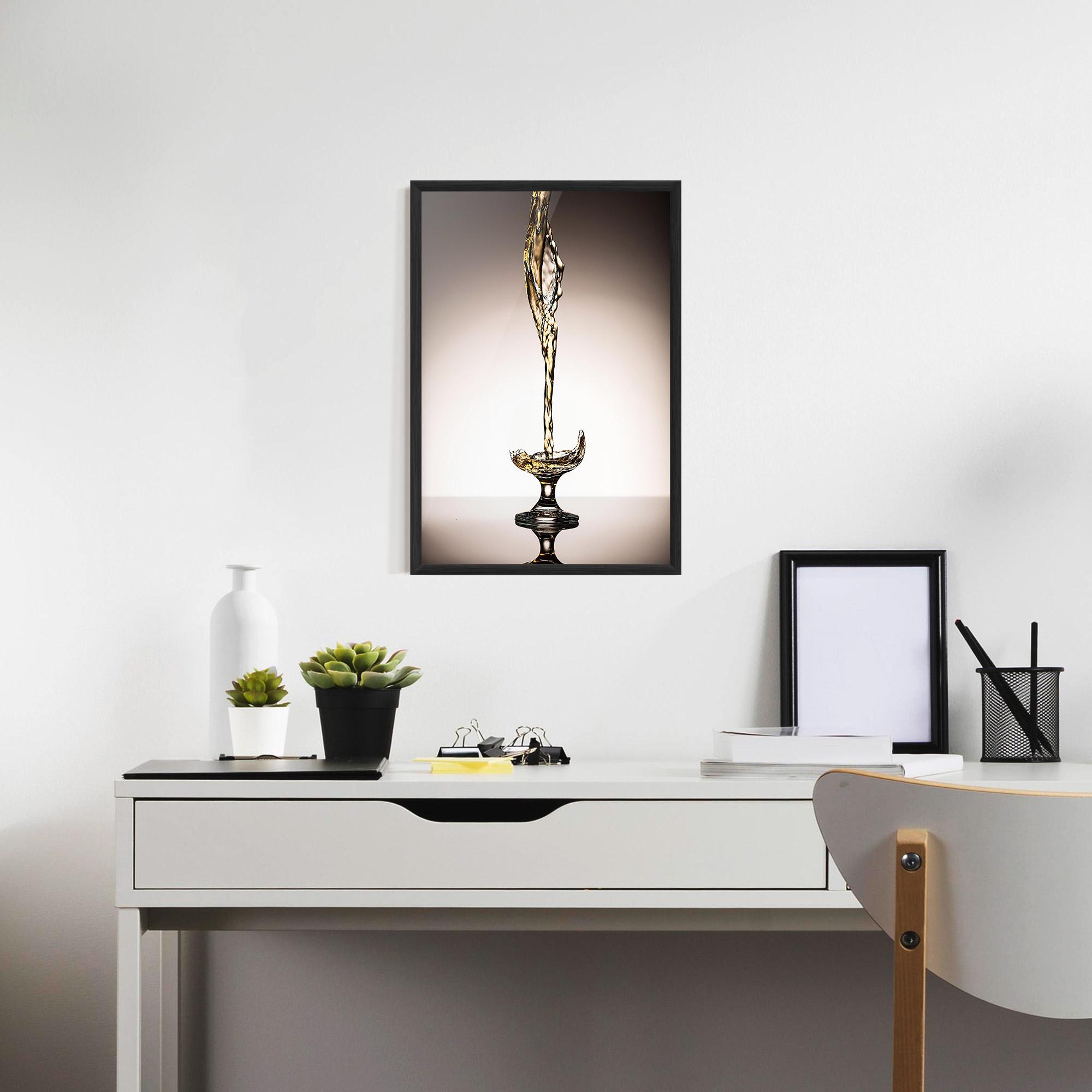 Poster Înrămat White Wine Splash mockup 7