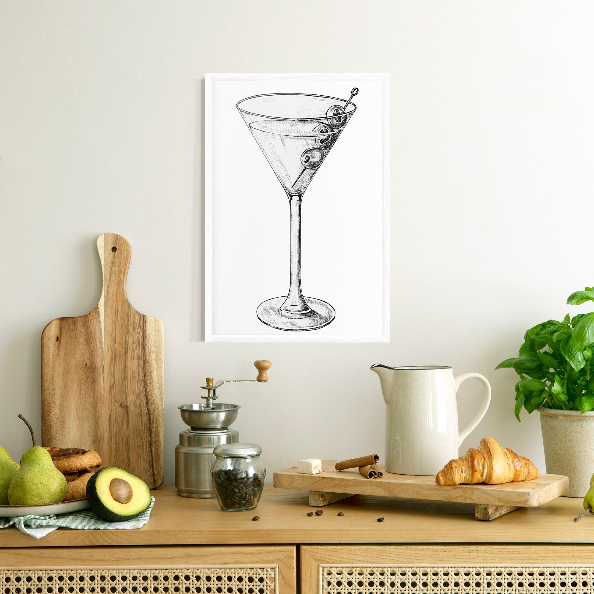 Poster Înrămat Hand Drawn Glass mockup 8