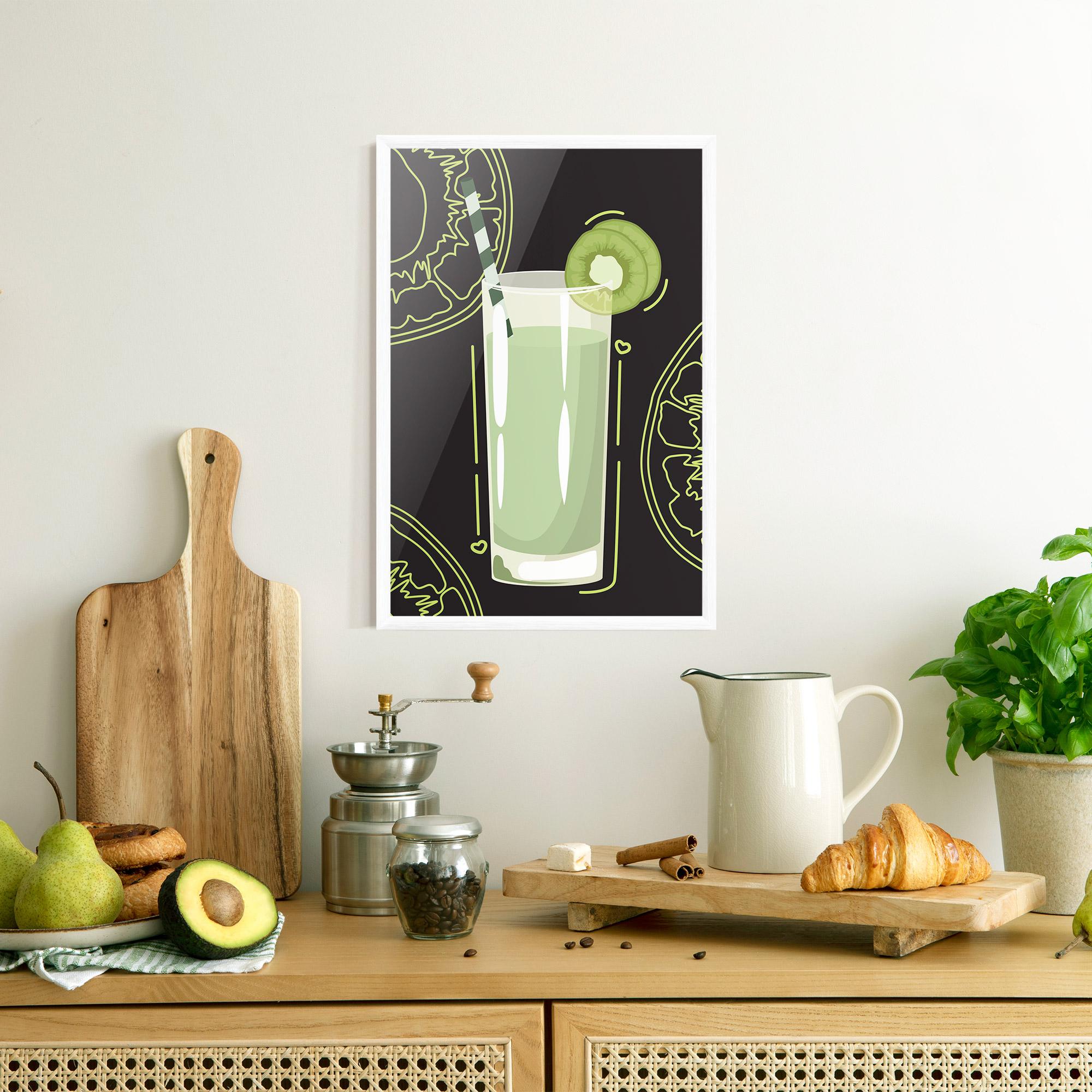 Poster Înrămat Kiwi Drink mockup 8