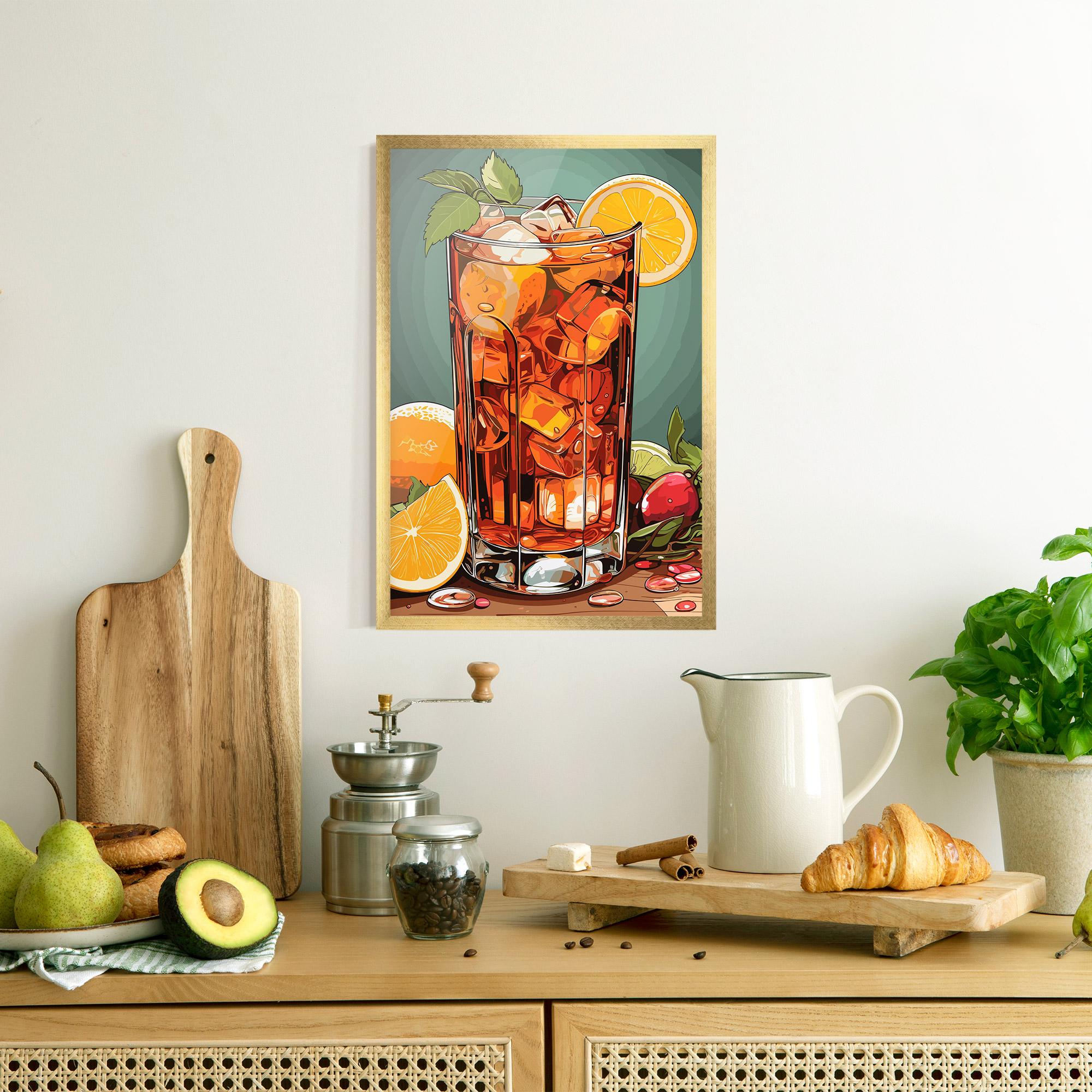 Poster Înrămat Brown Cocktail mockup 8