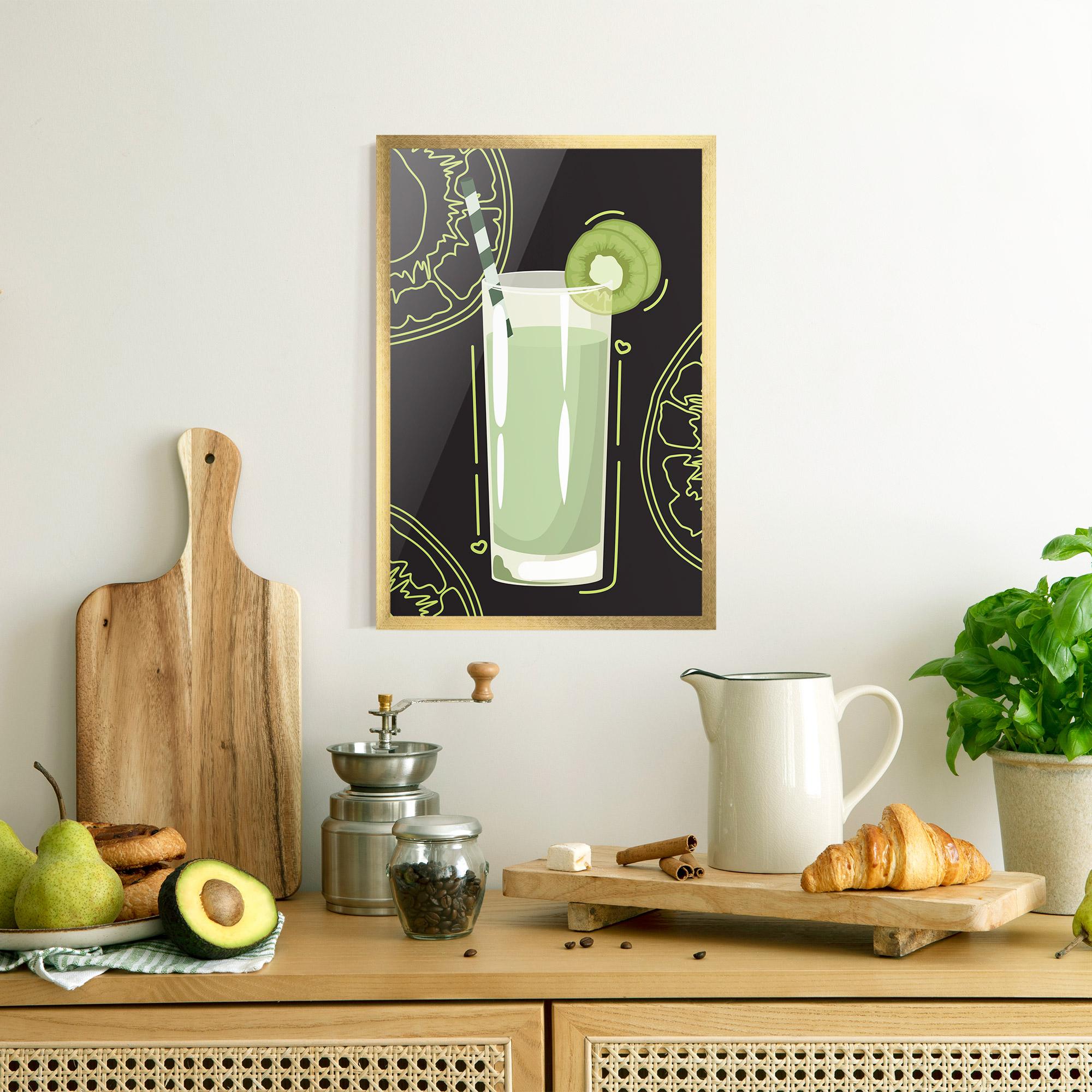 Poster Înrămat Kiwi Drink mockup 8