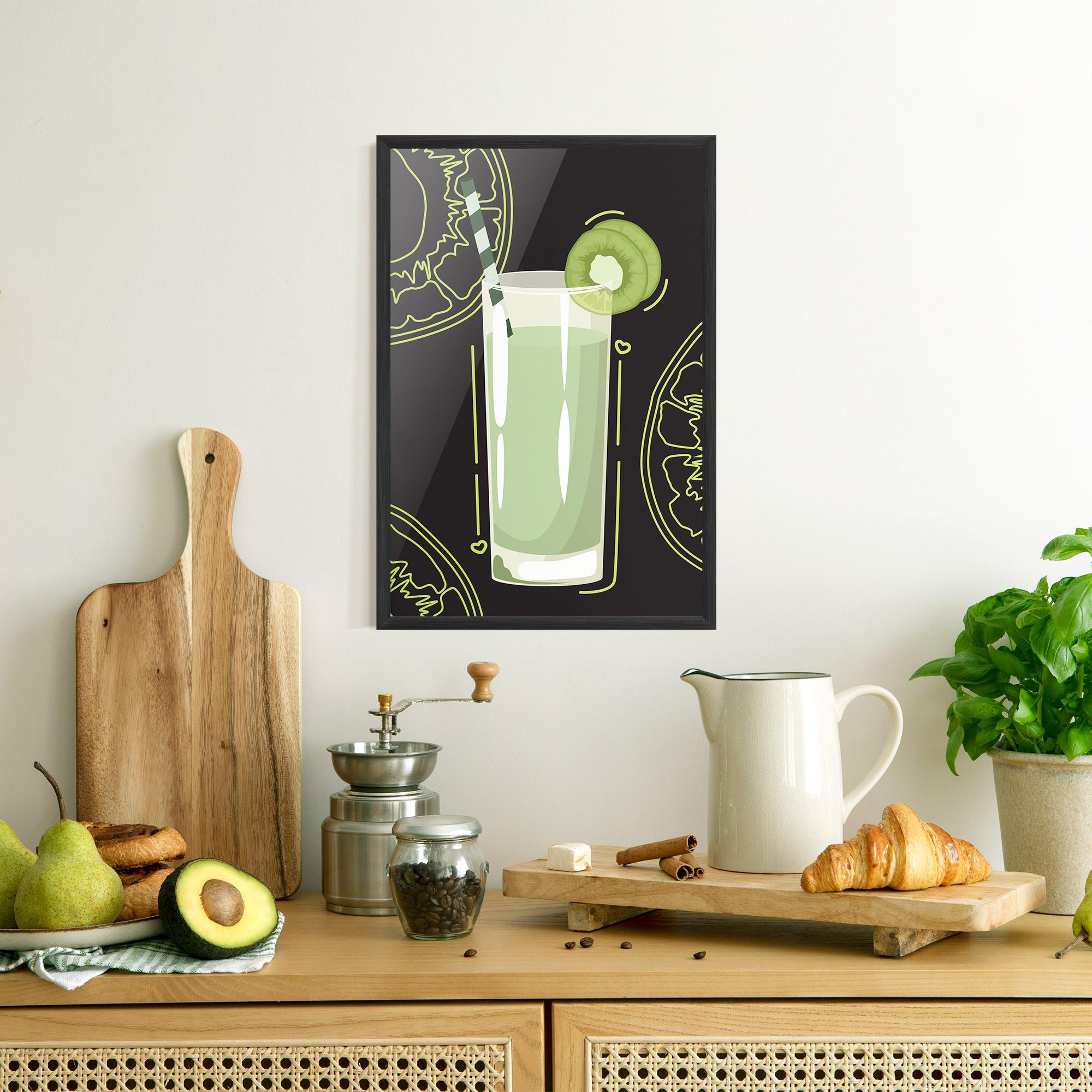 Poster Înrămat Kiwi Drink mockup 8