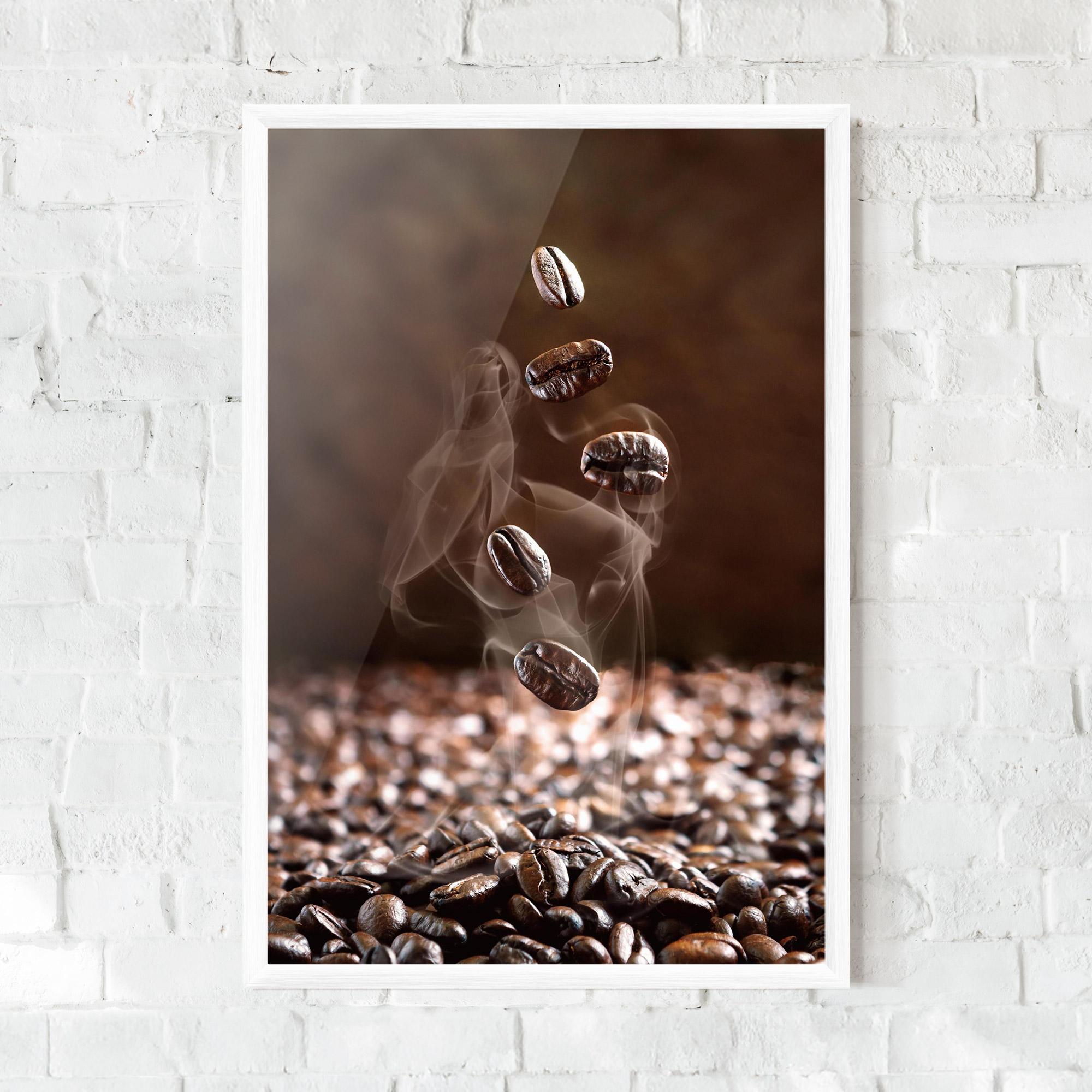 Poster Înrămat Close Up Falling Beans mockup 0