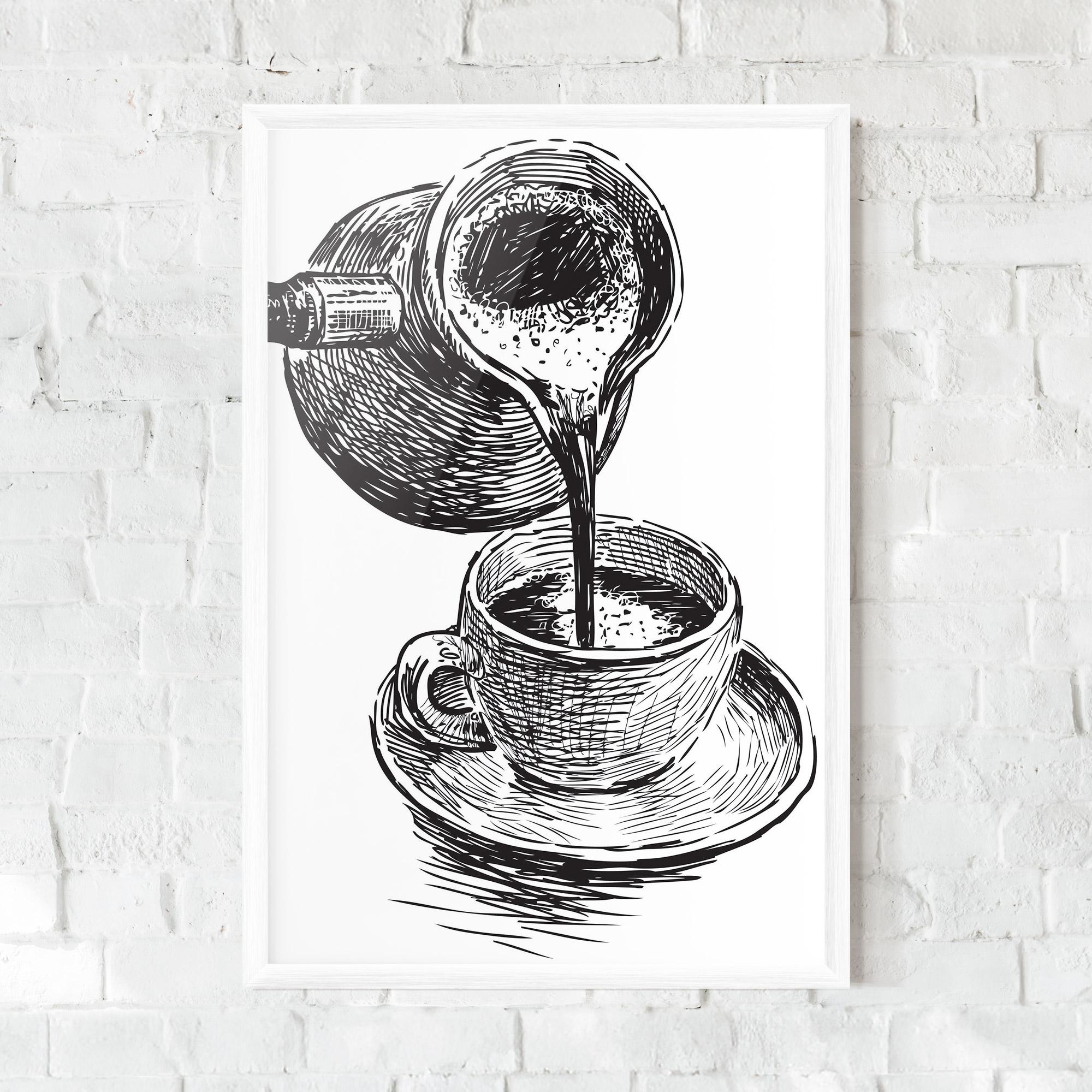 Poster Înrămat Coffee Serving mockup 0