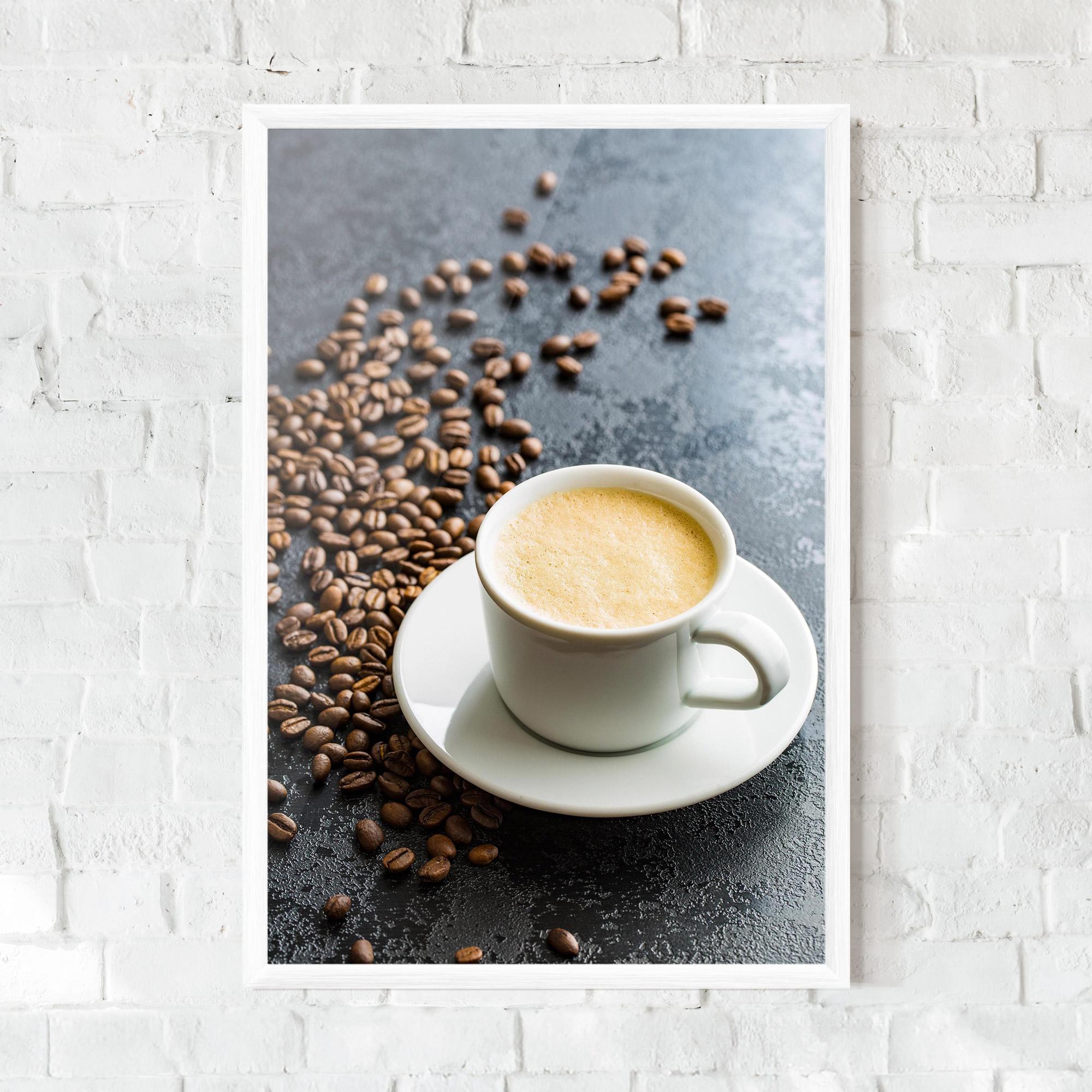 Poster Înrămat Hot Cappuccino Coffee mockup 0