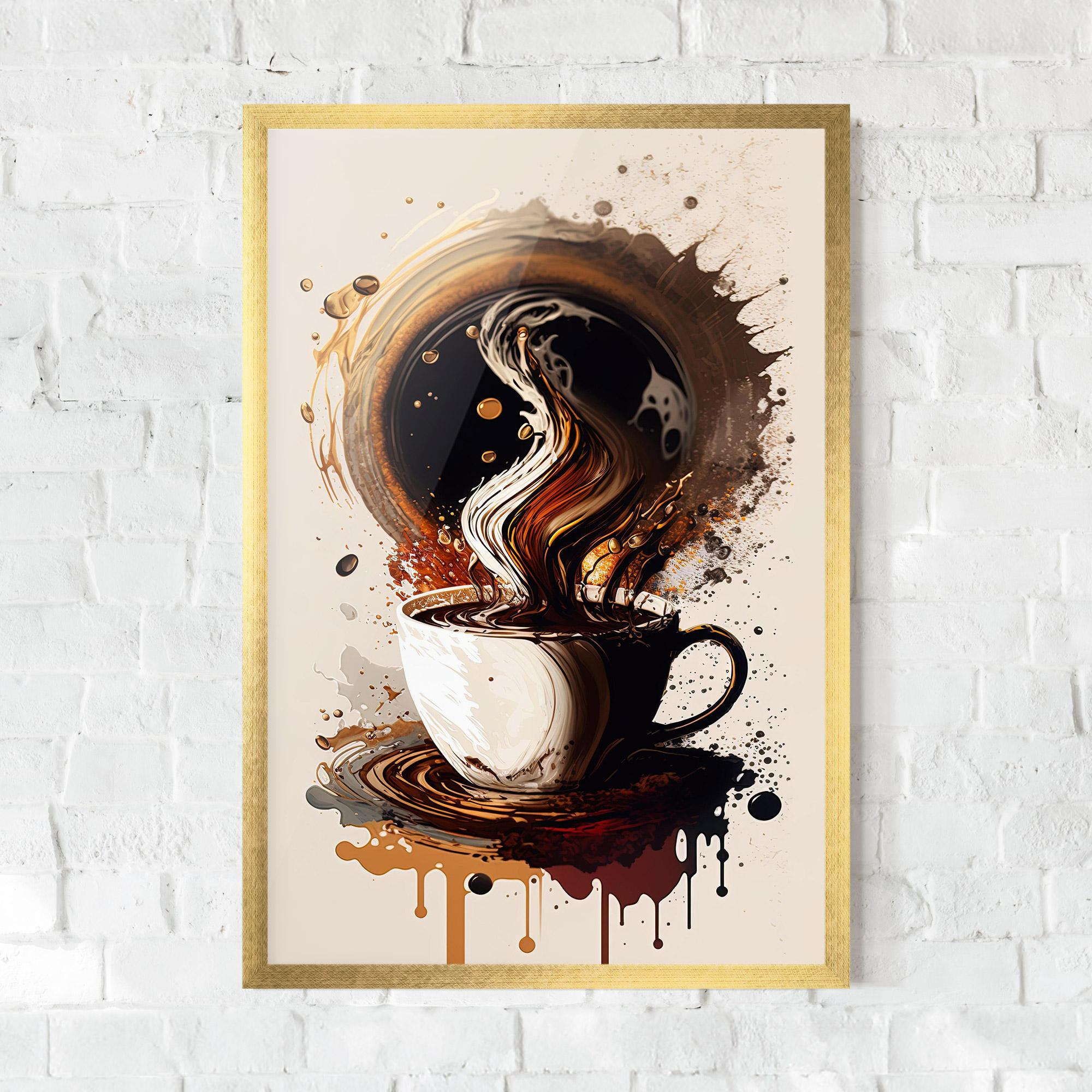 Poster Înrămat Coffee Art mockup 0