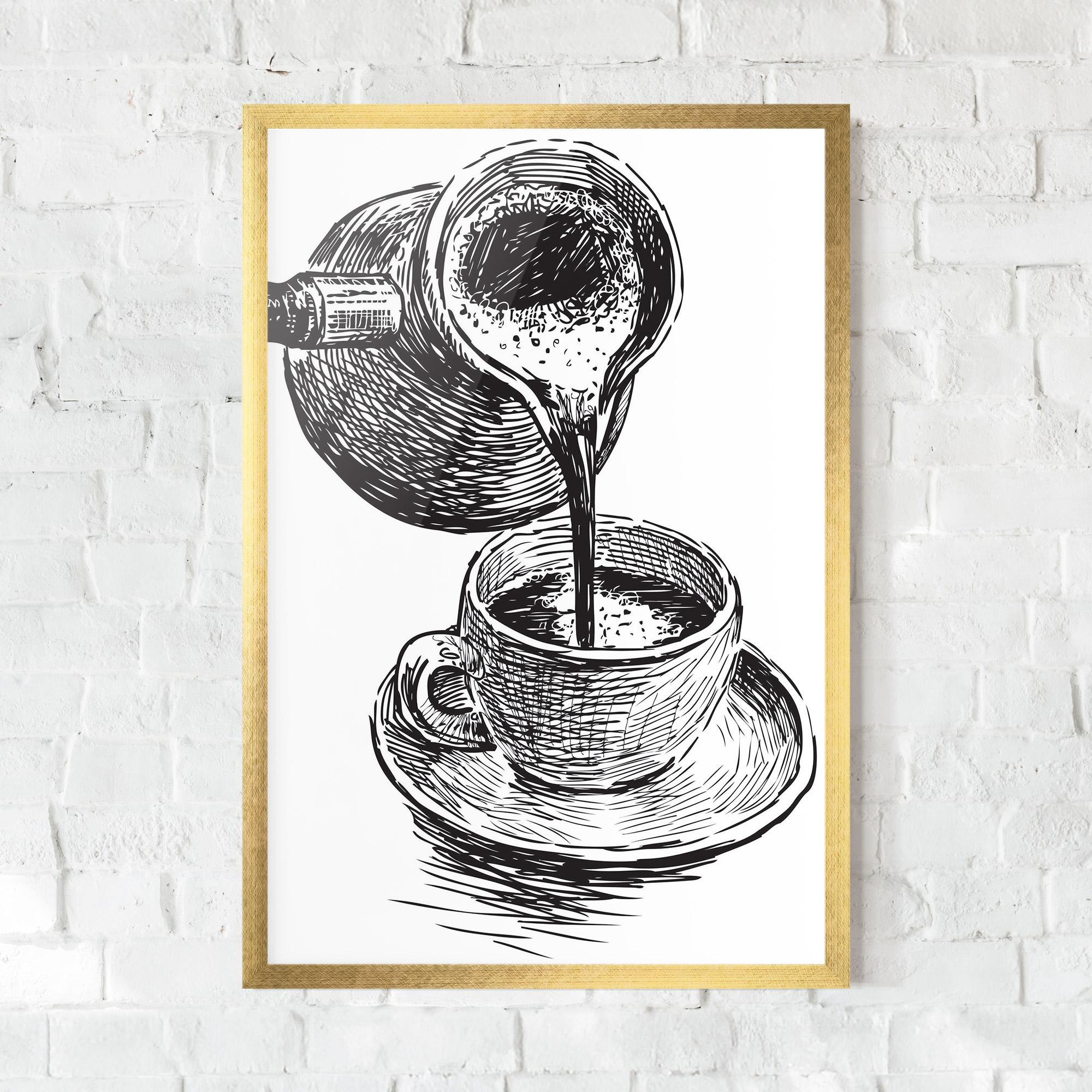 Poster Înrămat Coffee Serving mockup 0