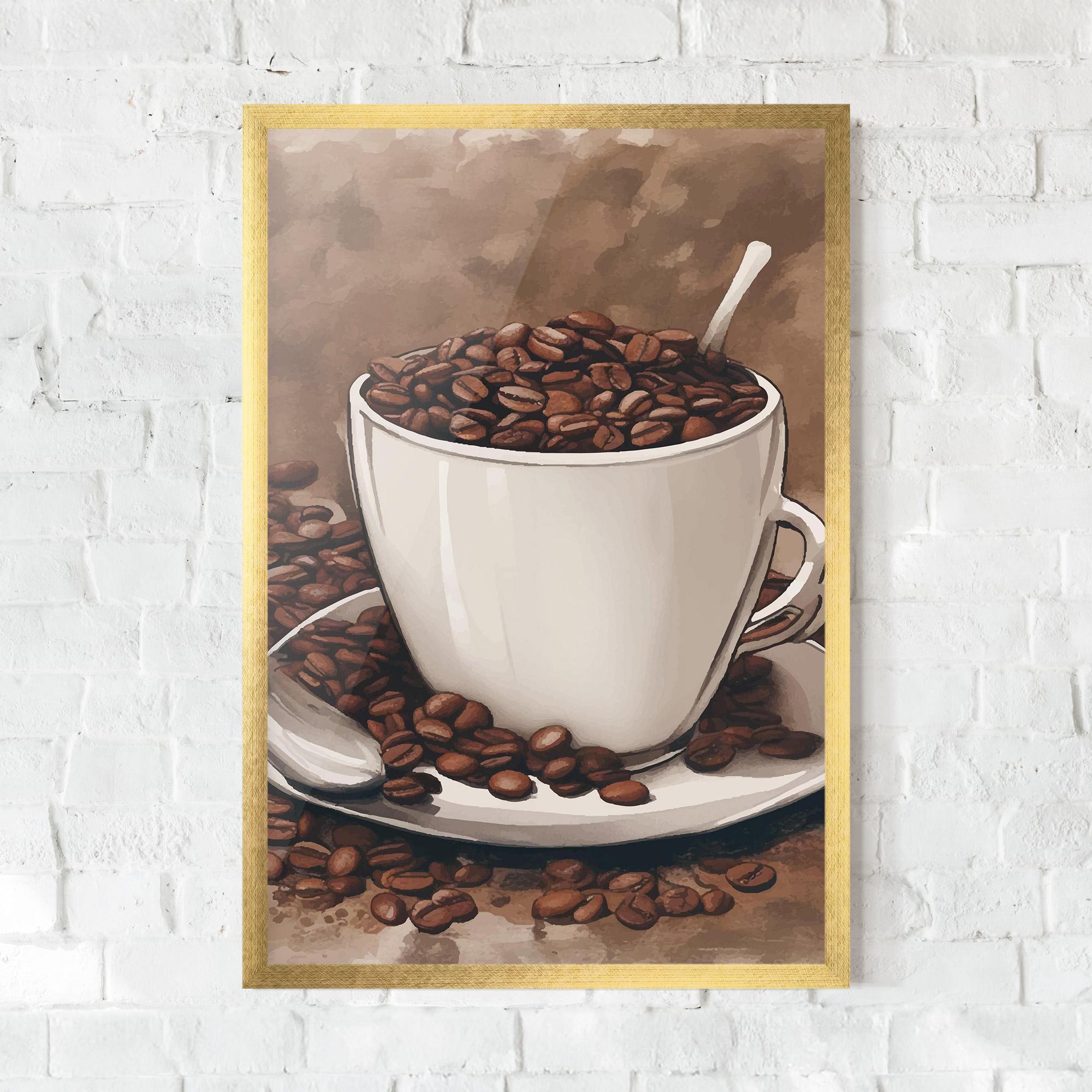 Poster Înrămat Vintage Coffee mockup 0