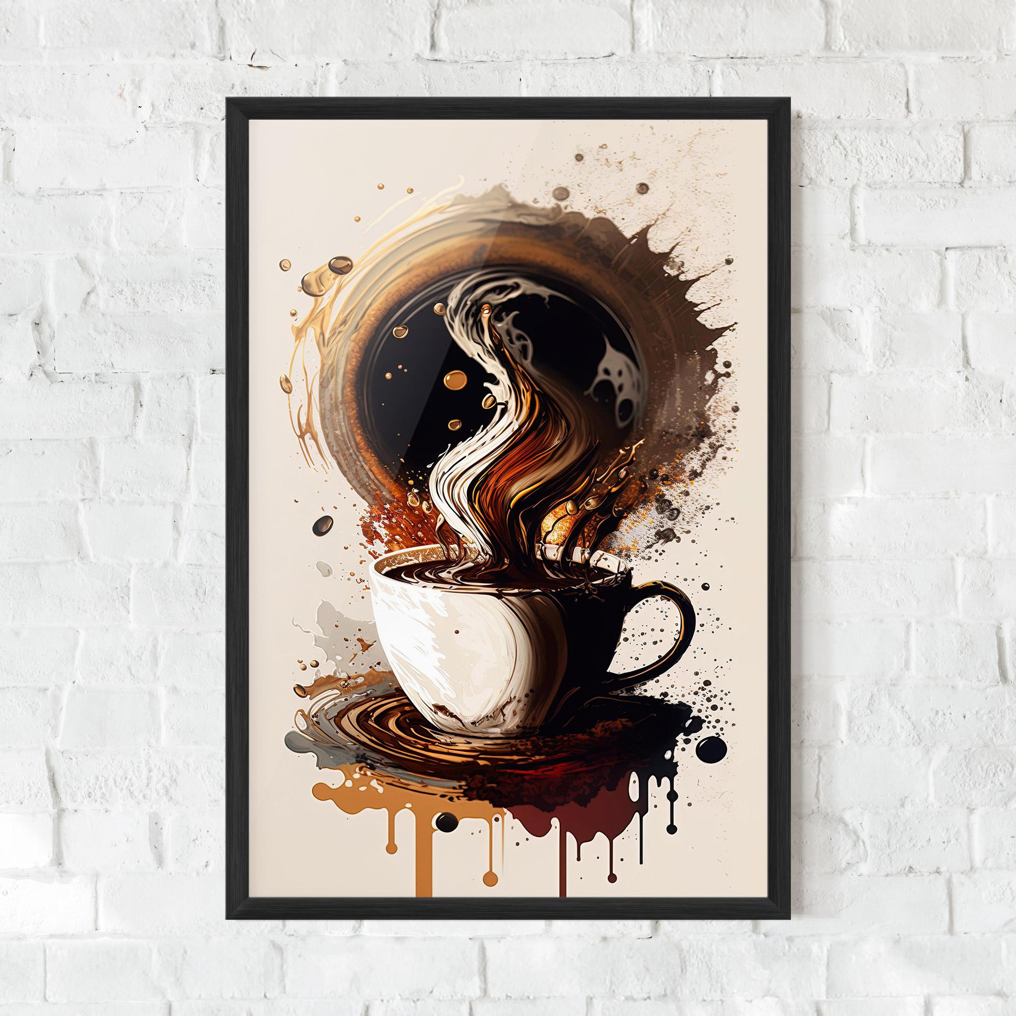 Poster Înrămat Coffee Art mockup 0