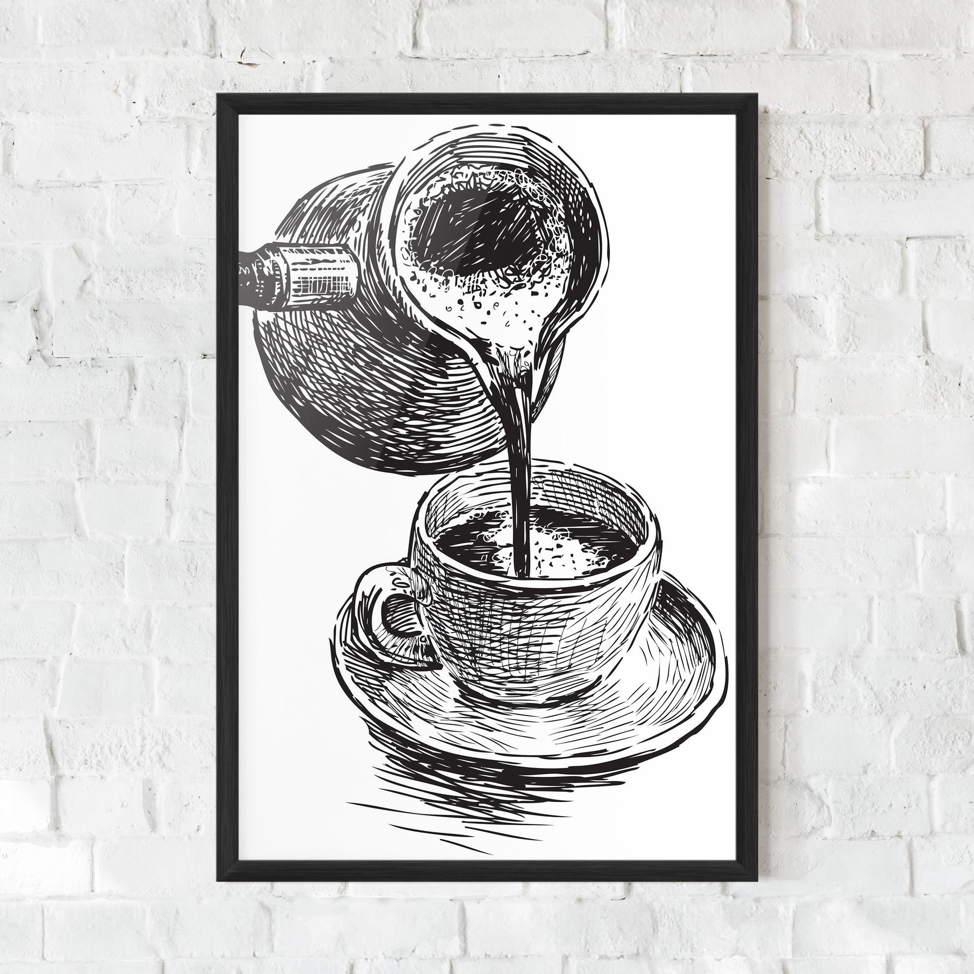 Poster Înrămat Coffee Serving mockup 0